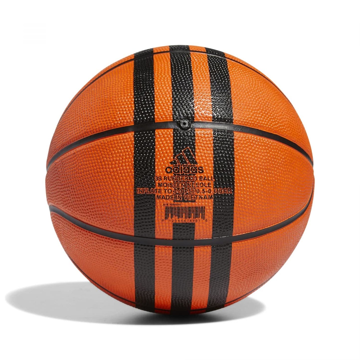 adidas - Balón de Baloncesto Unisex con 3 Rayas de Goma X3, Baloncesto Natural/Negro/Dorado metálico, Talla 6