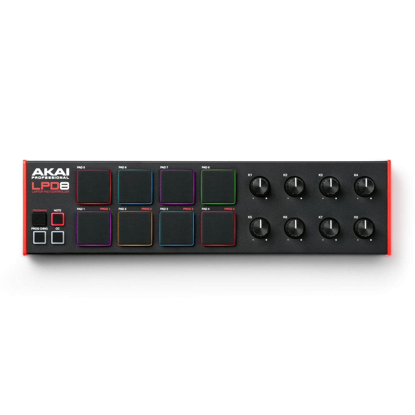 AKAI Professional LPD8 - Controlador MIDI USB con 8 drum pads MPC sensibles para Mac y PC, 8 perillas asignables y software de producción musical