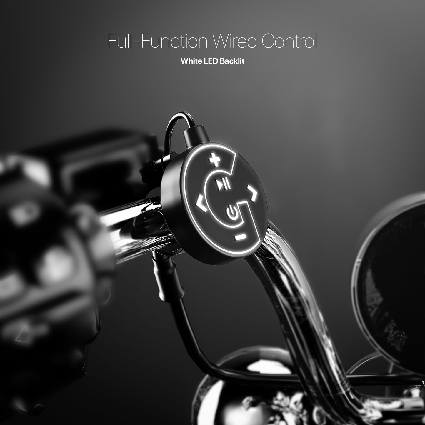 GoHawk - Altavoces Bluetooth para motocicleta con anillo LED, sistema estéreo impermeable de motocicleta de 4 pulgadas, amplificador integrado reproductor de audio de música con USB AUX para Harley