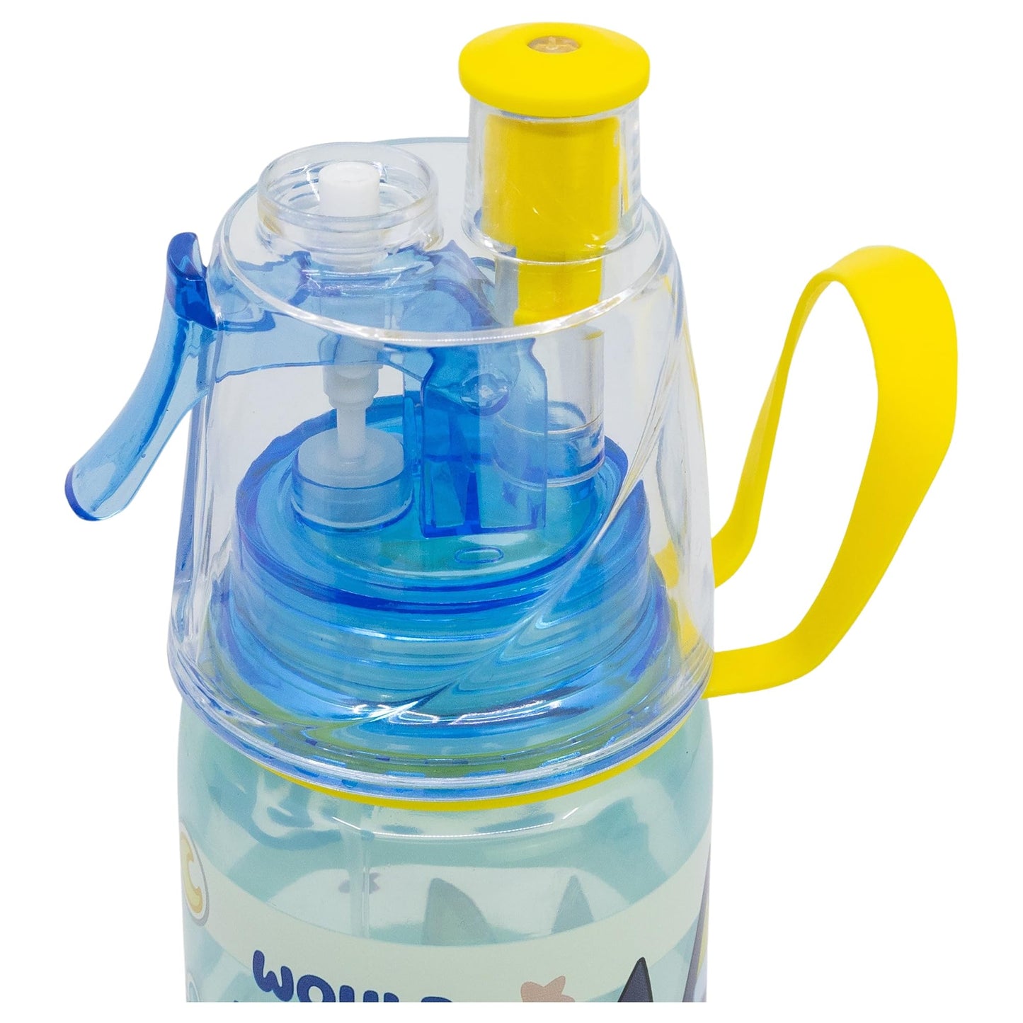 Stor – Botella de Agua para Niños con Spray y Sorbete 575 ml Bluey | Producto Oficial | Libre de BPA | A Prueba de Fugas | Tapa Segura | Sistema de Nebulización Refrescante