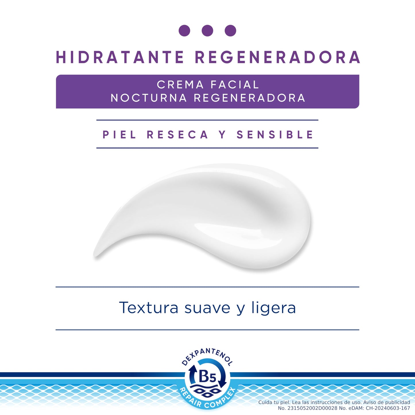 Bepanthen Derma Crema Hidratante Facial Noche, Bepanthen Regeneradora, Crema Facial para Piel Seca y Sensible, 50ml