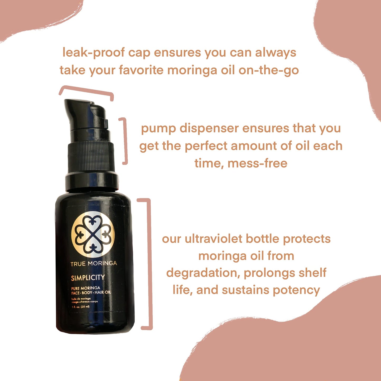 True Moringa Oil - 100% Pure Cold-Pressed Moringa Oil For Face Body & Hair (30ml) - Refresh, Peppermint