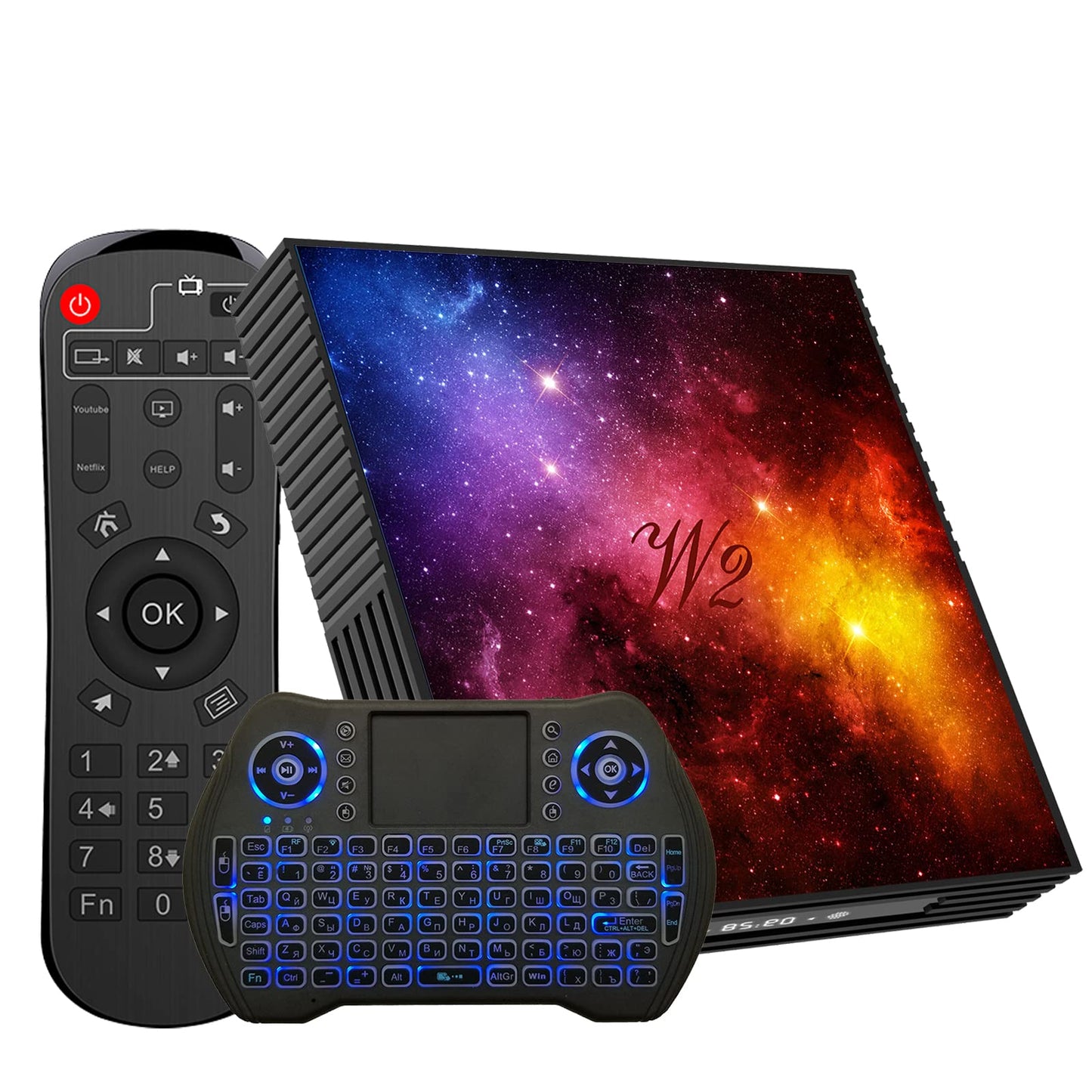 Android Box - Set de 12,04 GB RAM 64 GB ROM Smart Set parte superior Box Mali-G31 Media Player incorporado 2.4G/5G WiFi Bluetooth 4.2 compatible con videos 3D 4K UHD con mini teclado inalámbrico