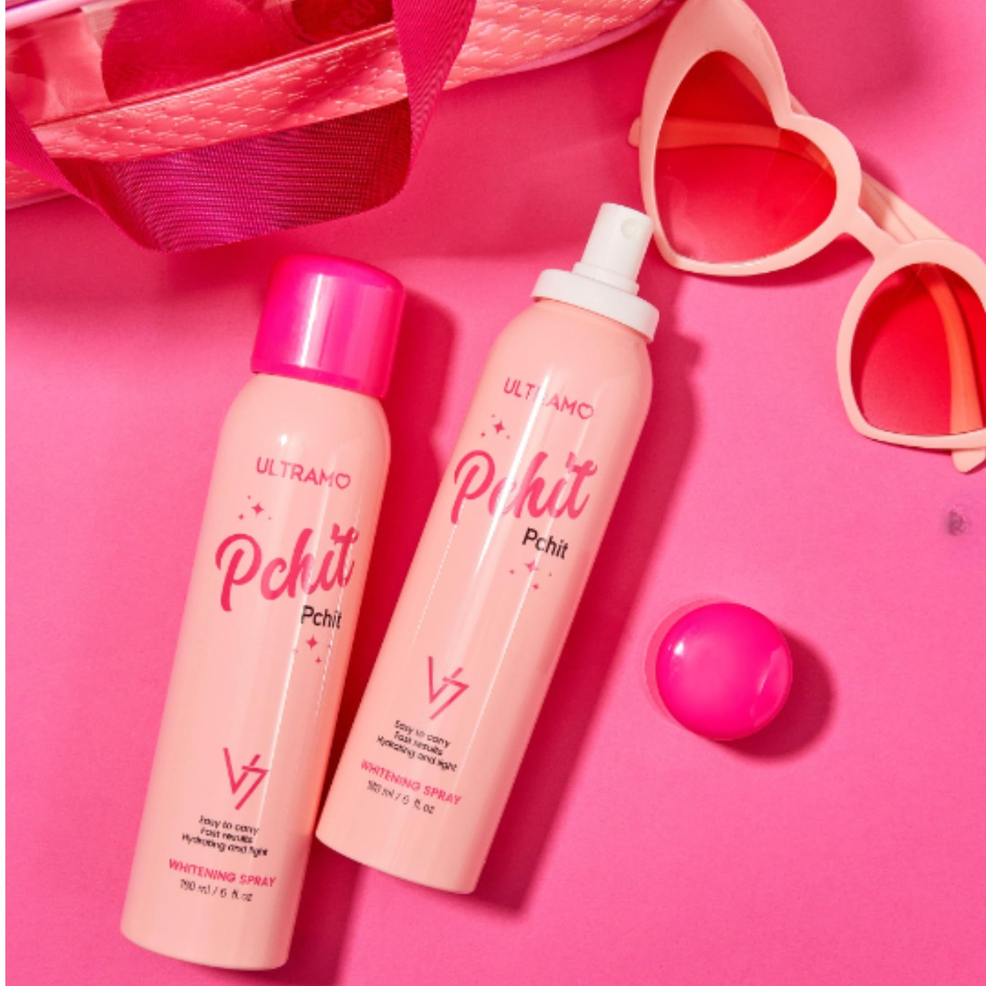 V7 Spray ULTRAMO Iluminadora Crema Hidratante Tonificante para Rostro | Brightening and Frivolous Crema Normal para Aclarar E Hidratar La Piel, Natural Nude Makeup Lazy Cream para Levantar El Color de La Piel