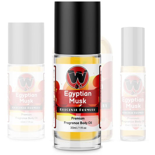 Egyptian Musk Oil, Choose from 0.33oz Roll On to 4oz Glass Bottle, by WagsMarketâ"¢ (1oz Roll On Bottle)