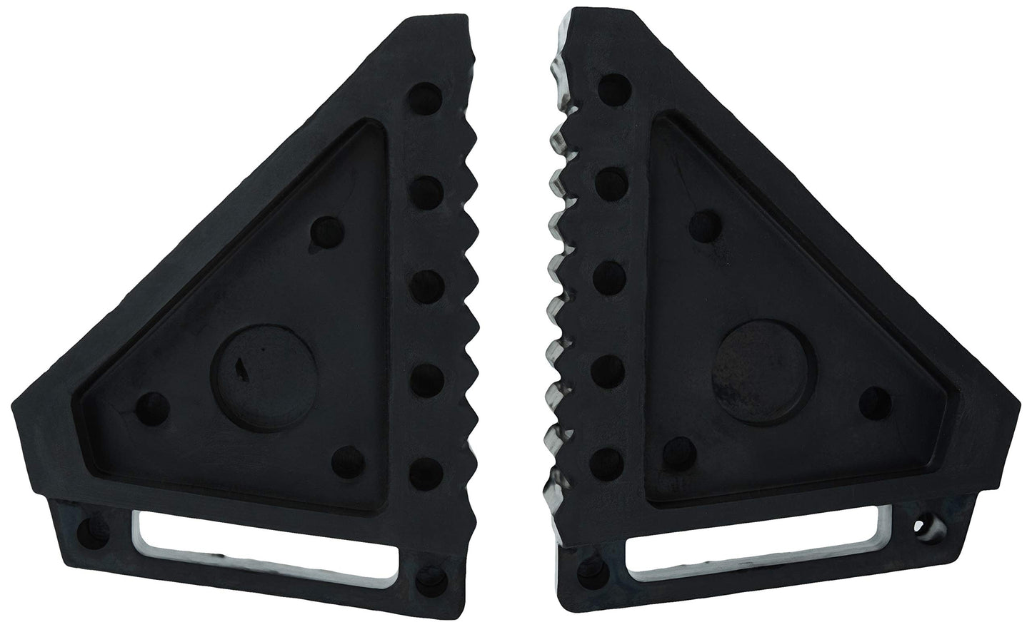 Calza de Rueda MaxxHaul Negra de Goma Maciza 8 x 4 x 6 Pulgadas 2 Unidades