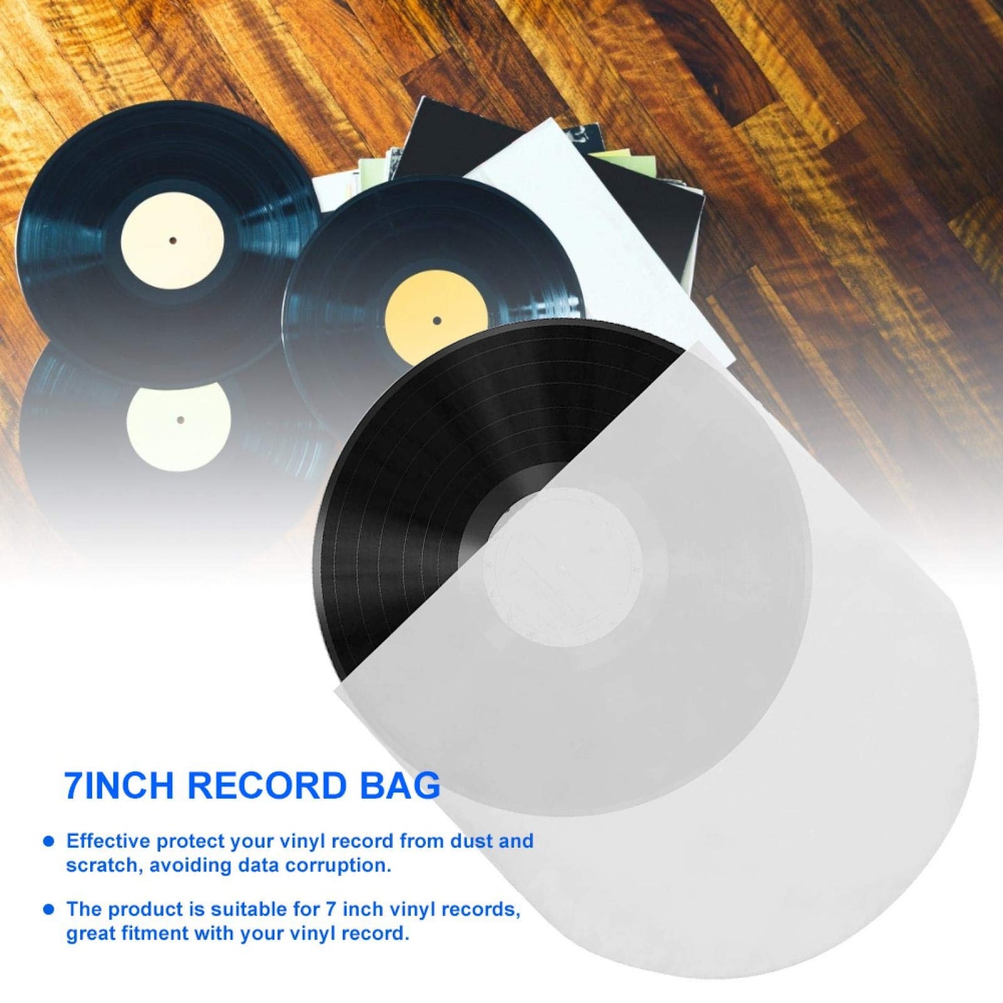 Fundas Exteriores para Discos de Vinilo LP Resistente al Desgaste Antiestático para Discos de 7 Pulgadas