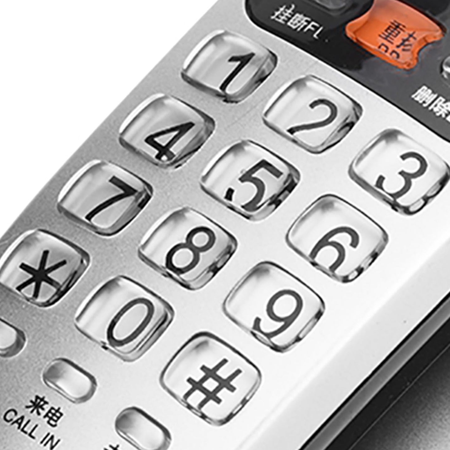 Teléfono Fijo,Teléfono FSK/DTMF Identificador de Llamadas, Teléfono con Cable, Teléfono Puesto en Línea Fija, Teléfono de Extensión de Moda para Casa(Plata)