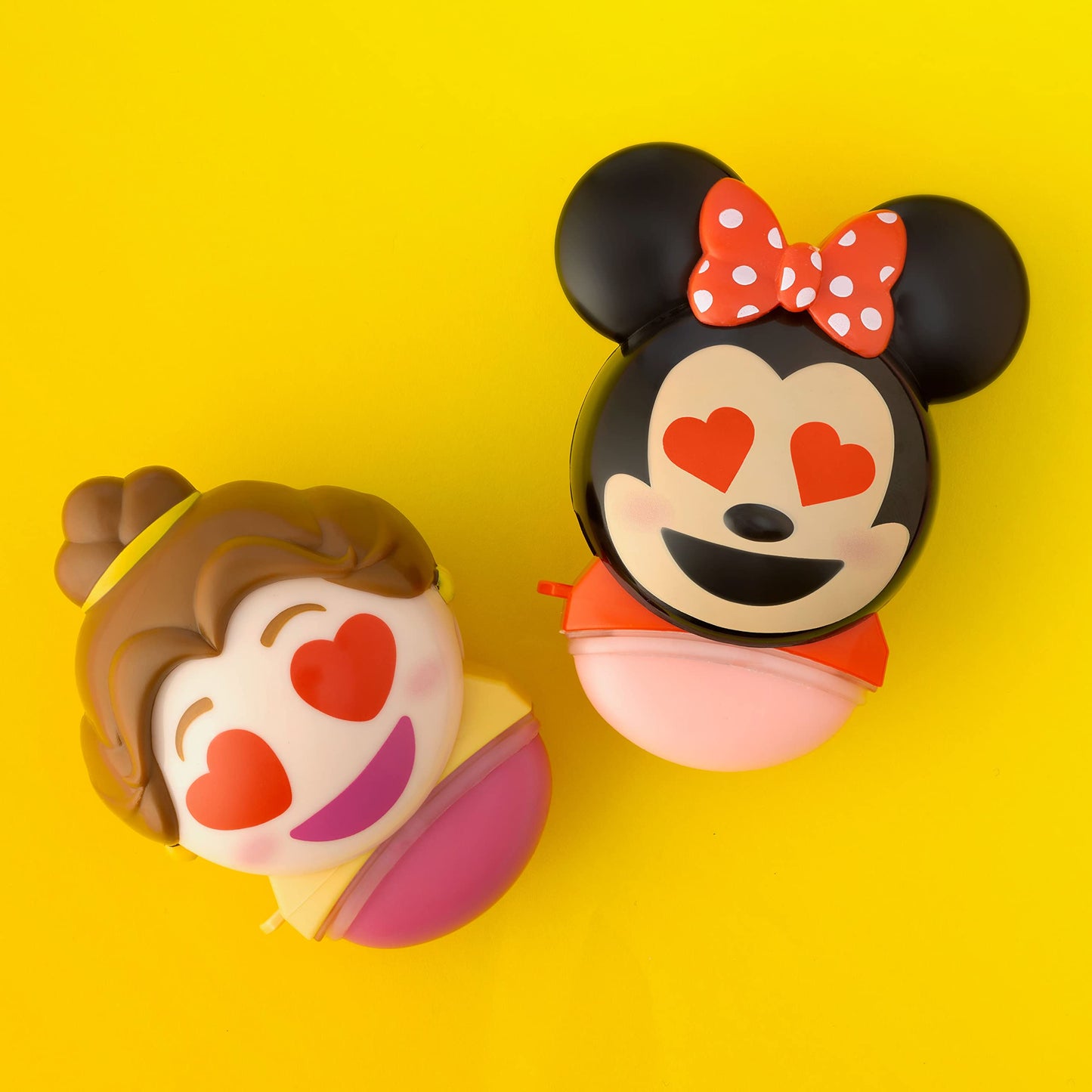 Lip Smacker Disney Emoji Lip Balm Duo- Belle & Minnie Last Rose Petal/Strawberry Le-Bow-nade