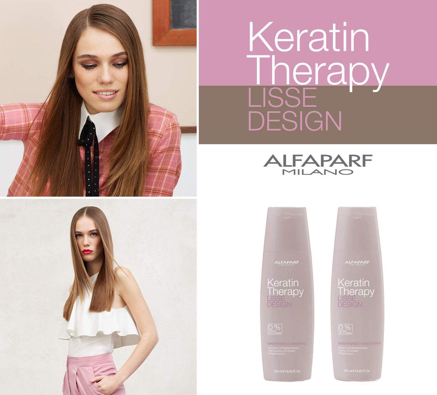 Acondicionador sin sulfatos 8.45 fl. oz. potenciador de tratamiento de keratina - Fórmula profesional para salón de belleza. ¡Mantén y mejora tu cabello!