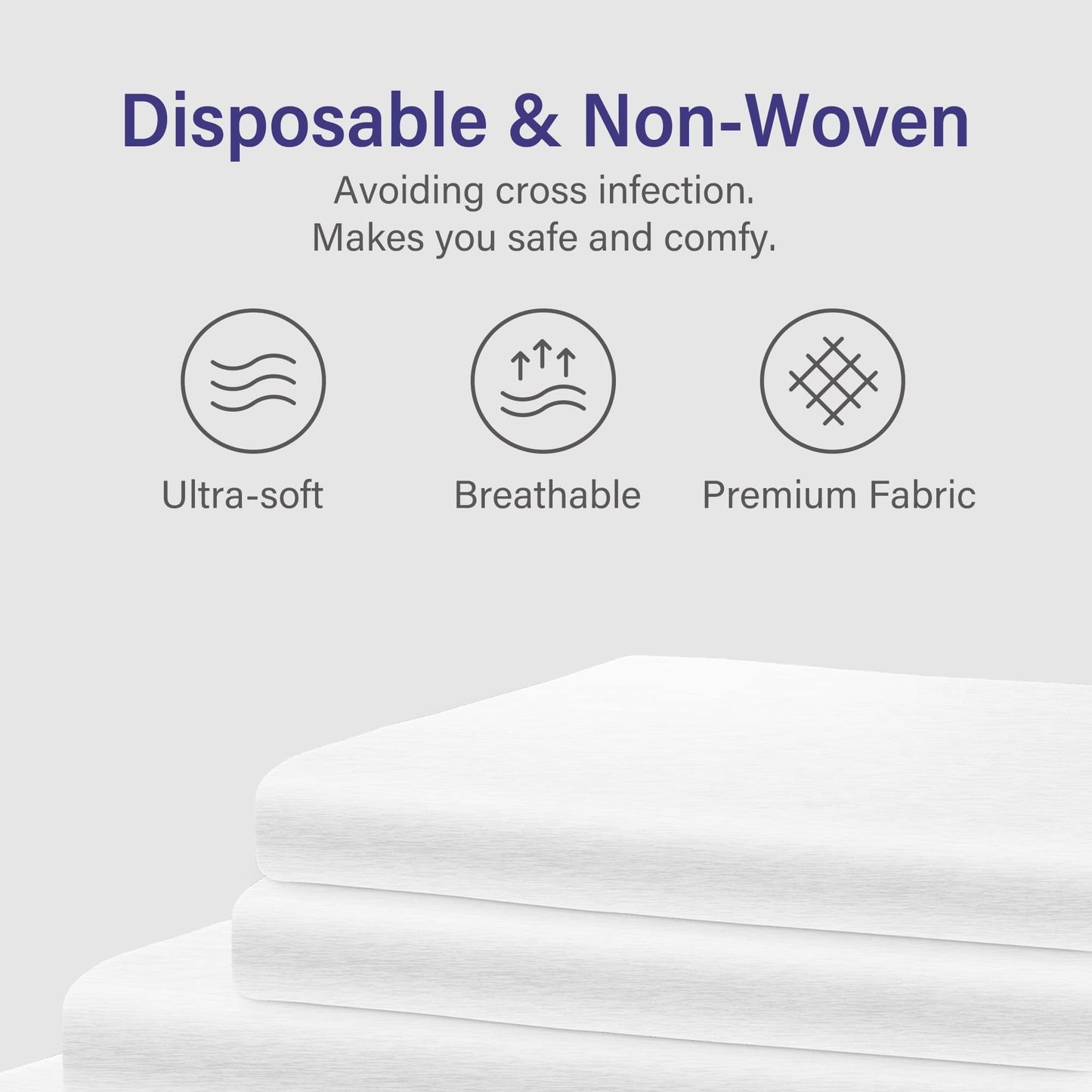 Juego de Sábanas Desechables de Viaje UNIFREE Blanco para Hotel