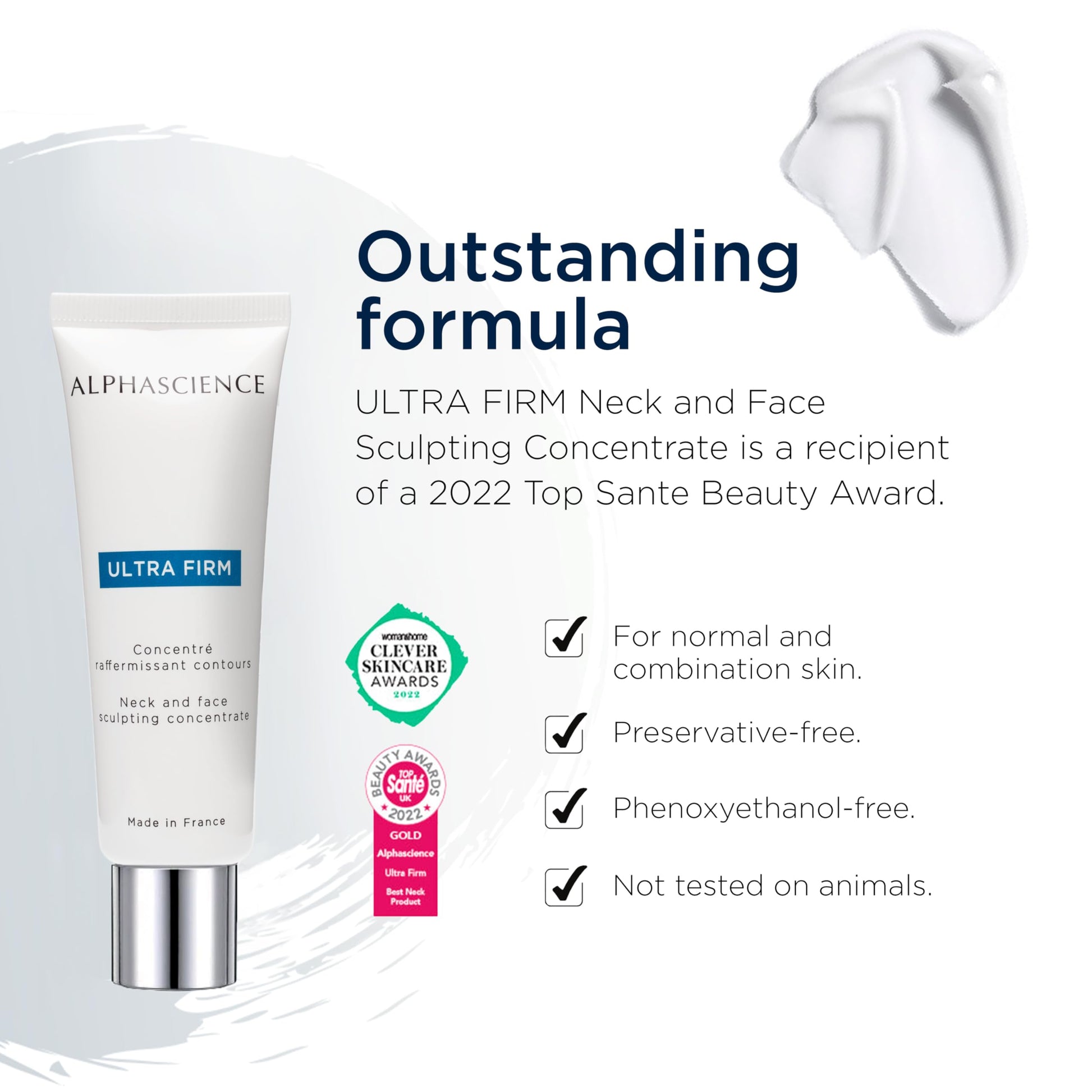 Serum Facial Alphascience Ultra Firm para Piel Firme y Radiante - 50 ml, Tratamiento Antiedad y Tensor con Ácido Hialurónico para Mujeres y Hombres