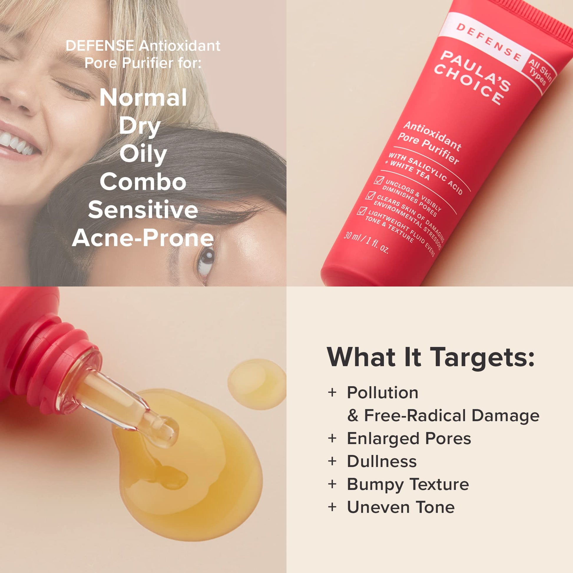 Suero Antioxidante Paula's Choice DEFENSE Blanco con Ácido Azelaico para Todo Tipo de Piel