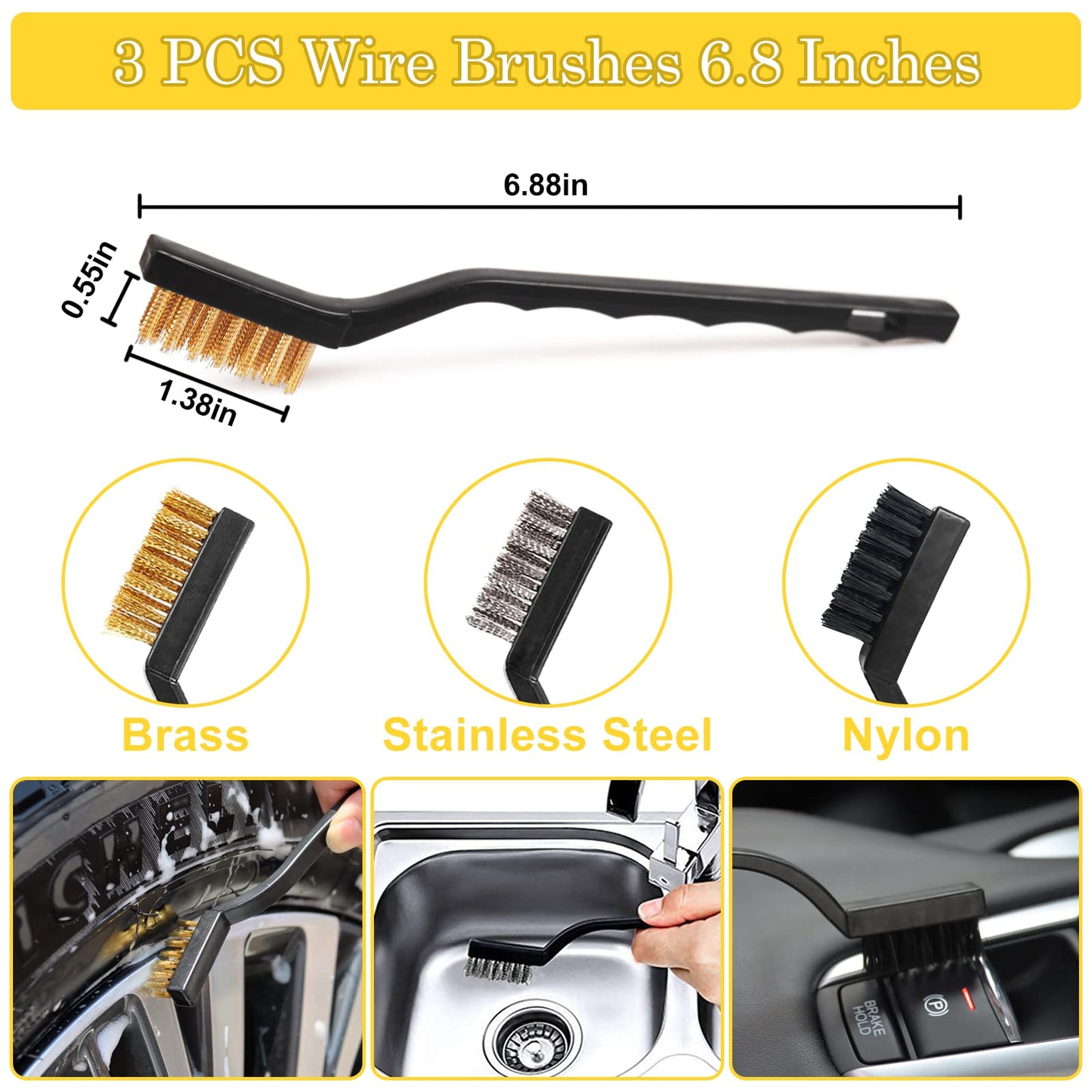 Kit de 27 piezas para detalles de automóviles, juego de cepillos para detalles de automóviles, cepillos para detalles de automóviles, kit de lavado de automóviles, accesorios de automóviles, kit de