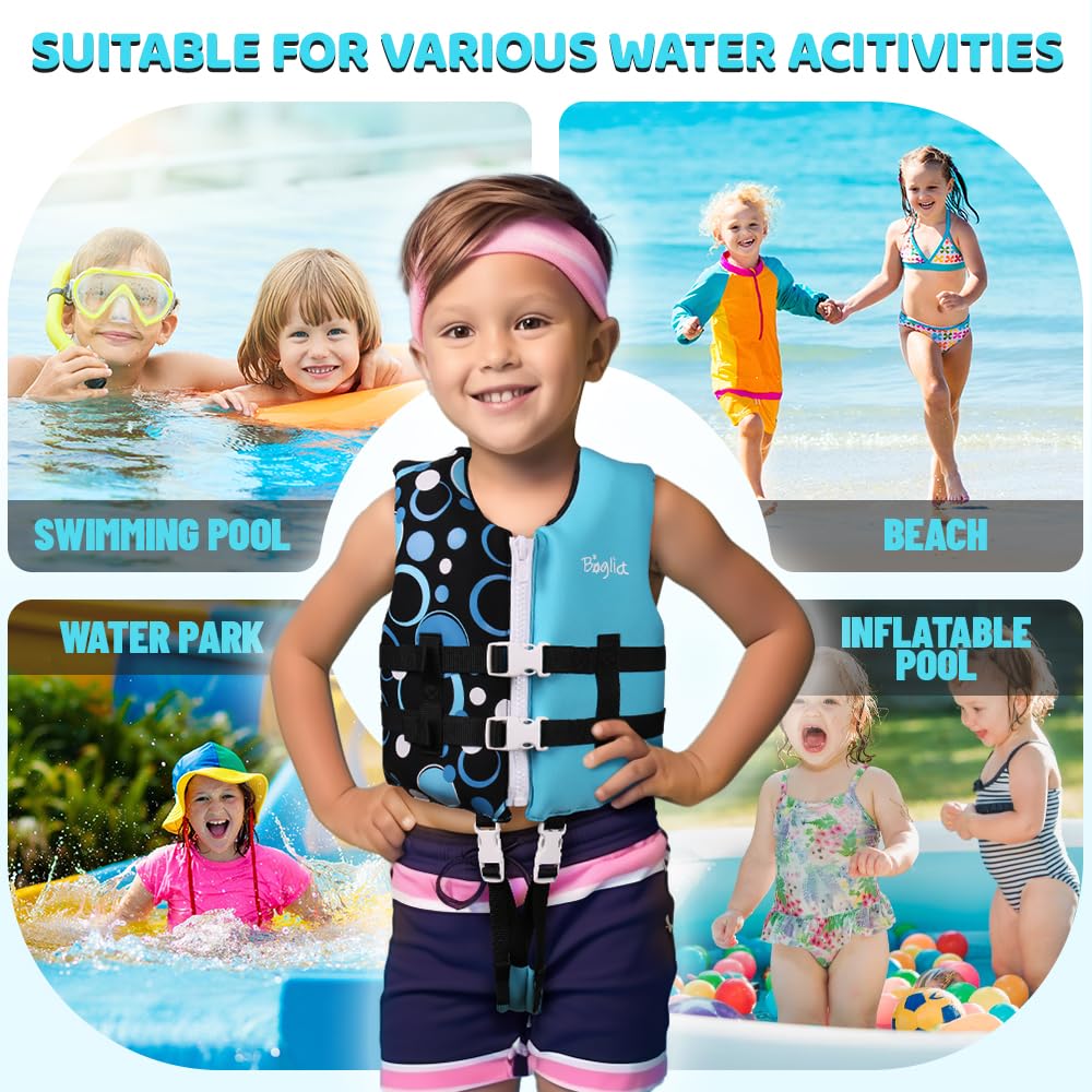 Boglia - Chaleco de natación para niños pequeños, flotadores para nadar con correa de seguridad ajustable para niños, 20 a 30 libras de 1 a 3 años