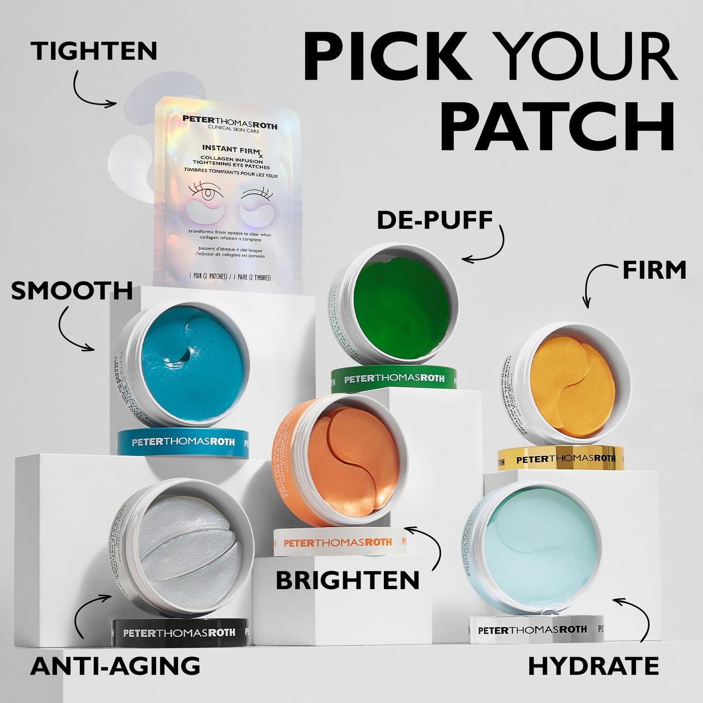 Peter Thomas Roth Potent-C Power Brightening Hydra-Gel Eye Patches With Vitamin C, Brightening Under-Eye Patches, 60 ct.