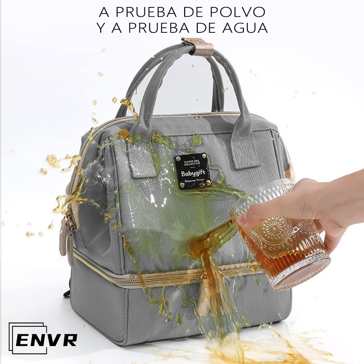 ENVR Hielera para Leche Materna, Bolsa Enfriador de Leche Materna de Doble Capa con 2 Hielo, Bolsa Termica Leche Materna que Mantenga Leche Materna Fresca Durante 8-9 horas, Ideal para Viaje y Trabajo