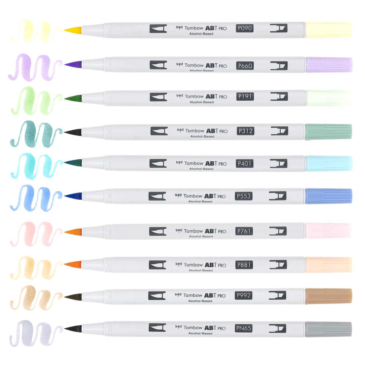 Marcadores a Base de Alcohol Tombow ABT PRO Pastel Paquete de 10