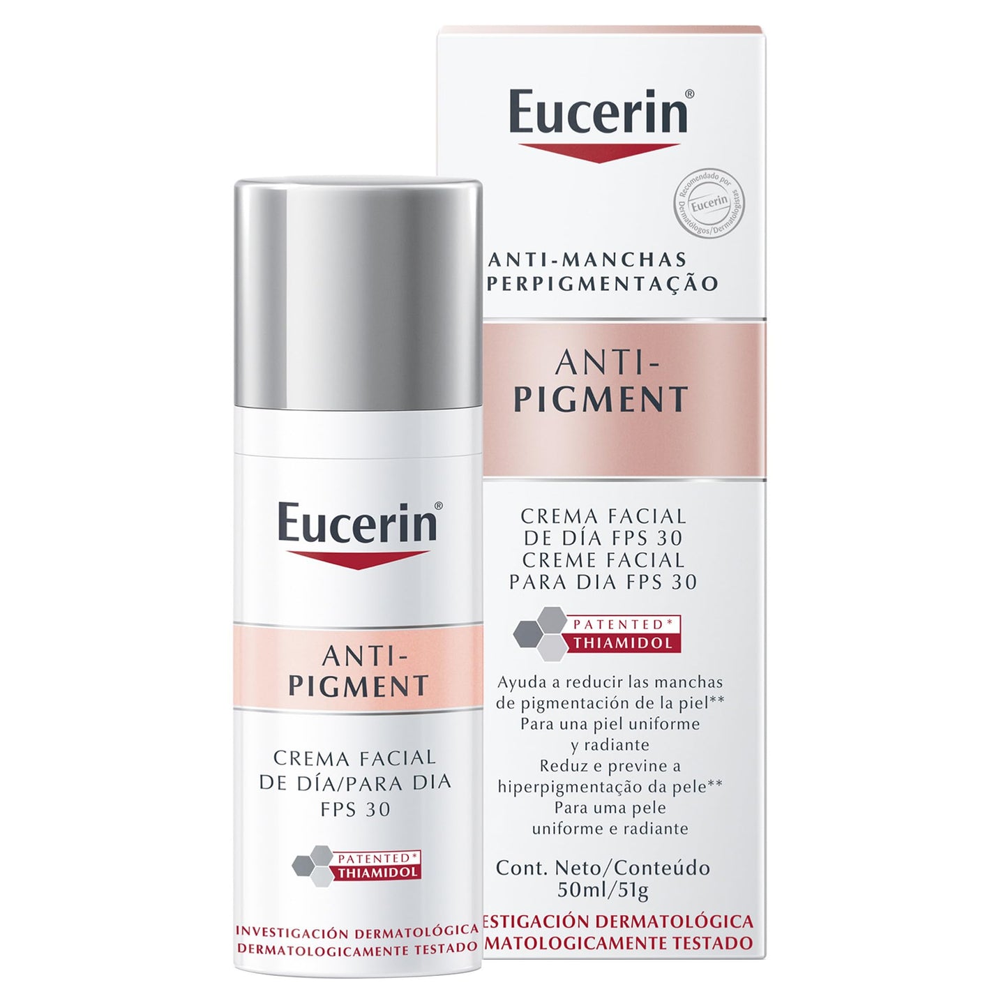Eucerin Crema facial hidratante noche anti manchas Anti Pigment, 50ml + Lápiz corrector anti manchas Anti Pigment Spot Corrector, 5ml + Antipigment Crema Día Fps 30+ 50ml