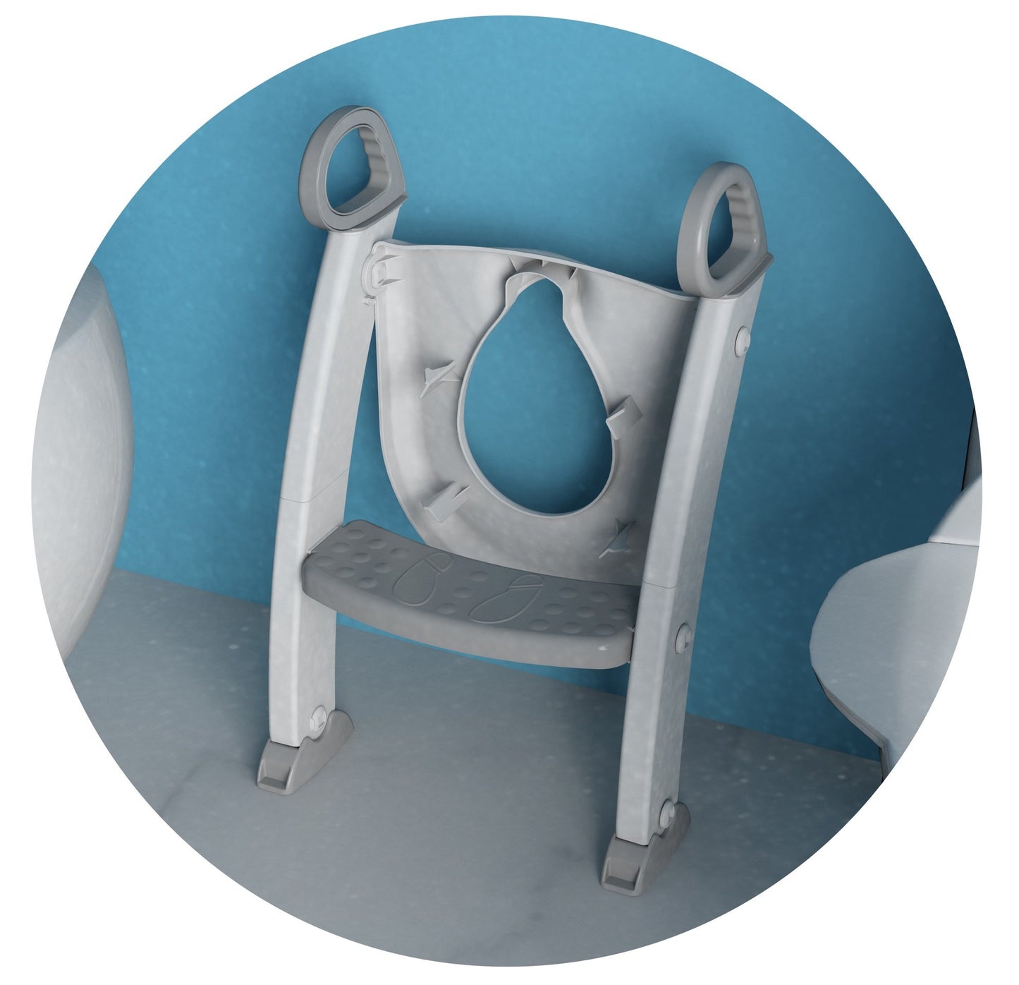 Escalera para Inodoro Spuddies Blanco Gris Talla Única