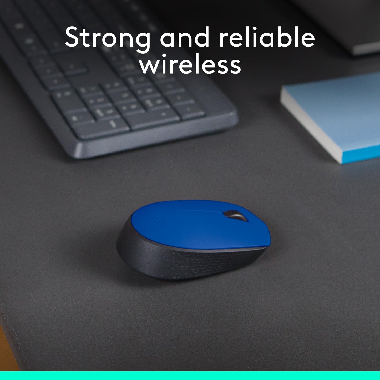 Logitech M170 Mouse Inalámbrico, con tecnología 2,4 GHZ, batería de hasta 12 Meses con modo ahorro, Receptor USB, Cursor y Desplazamiento Preciso, Compatible con Windows, Mac y Chrome - Azul