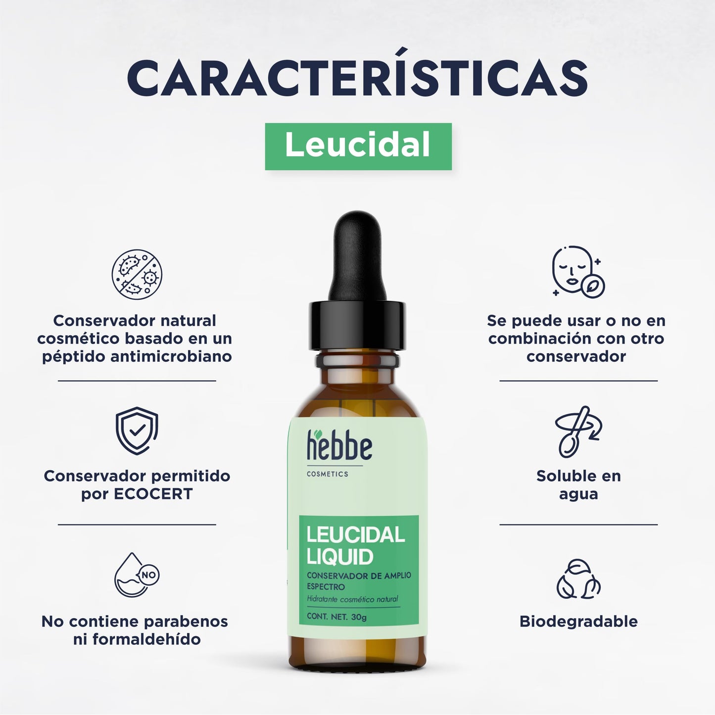 Leucidal Conservador Amplio Espectro 30g Aprobado Ecocert Cosmetica Natural