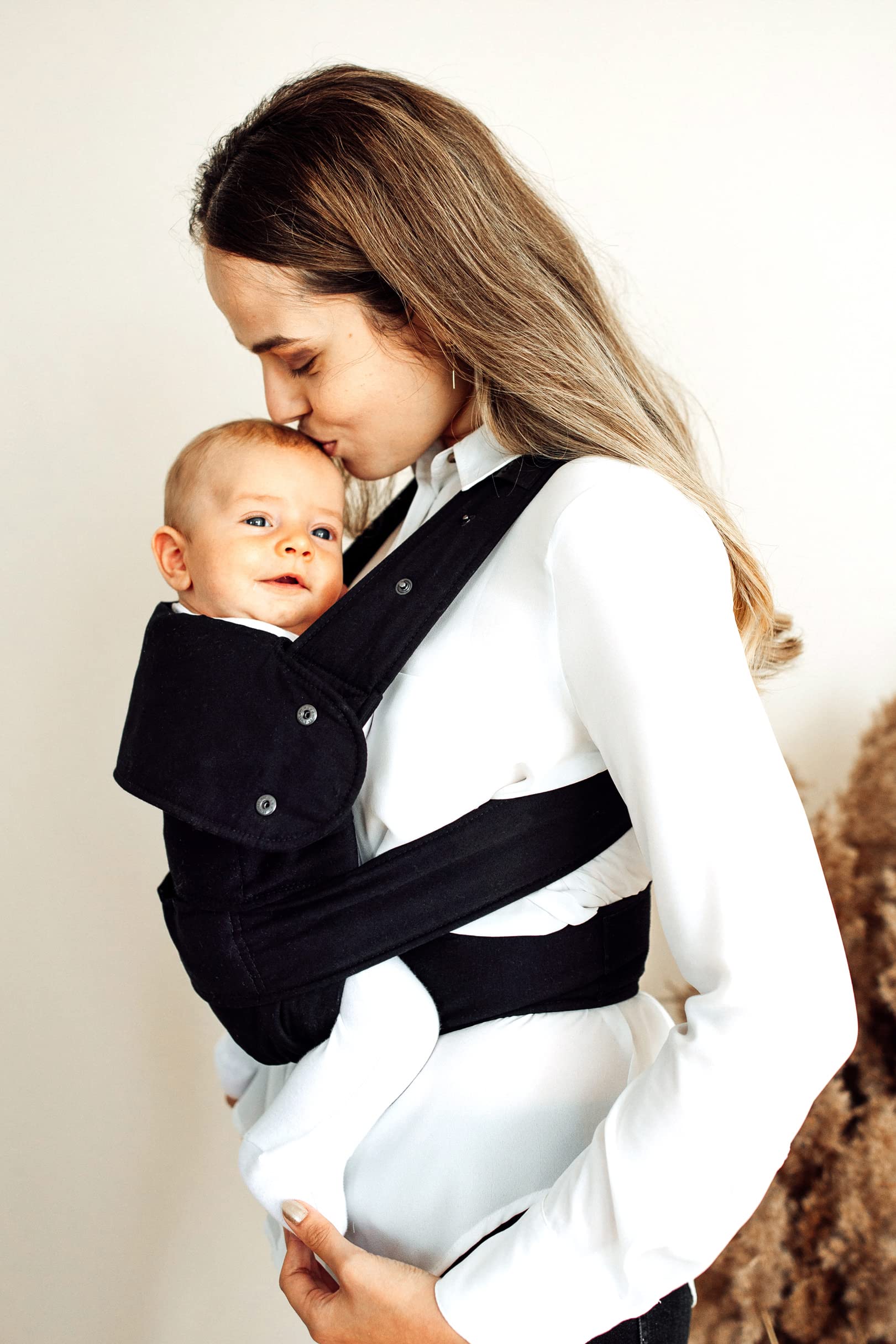 Portabebés Marsupi Classic Negro Black Ajustable de Algodón Orgánico Talla L