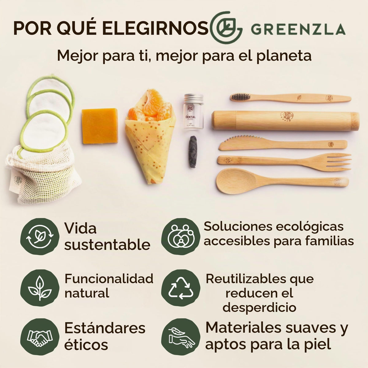 Almohadillas Removedoras Reutilizables Greenzla Naturales y Orgánicas para Todo Tipo de Pieles