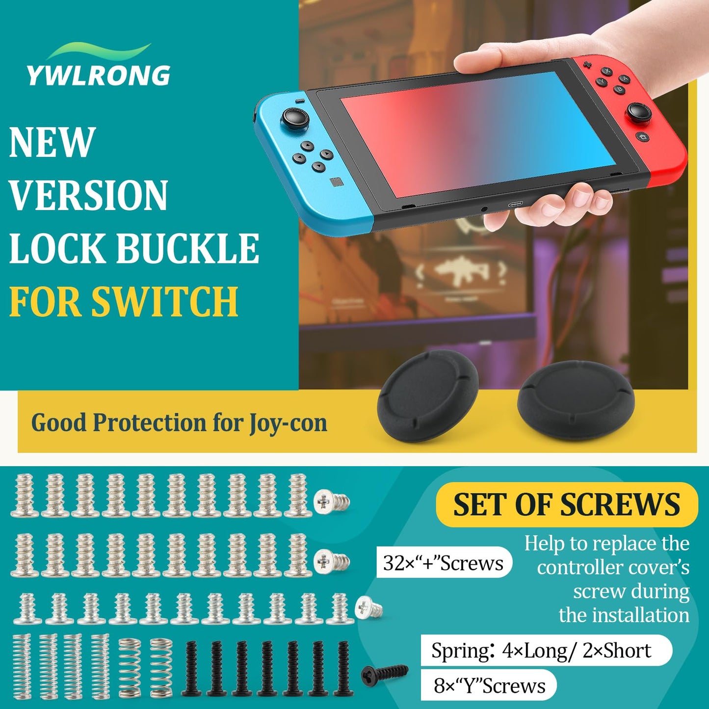 Hebilla de bloqueo para Nintendo Switch/Switch OLED pestillos de repuesto para Nintendo Switch Lock Hebillas Accesorios Piezas de reparación
