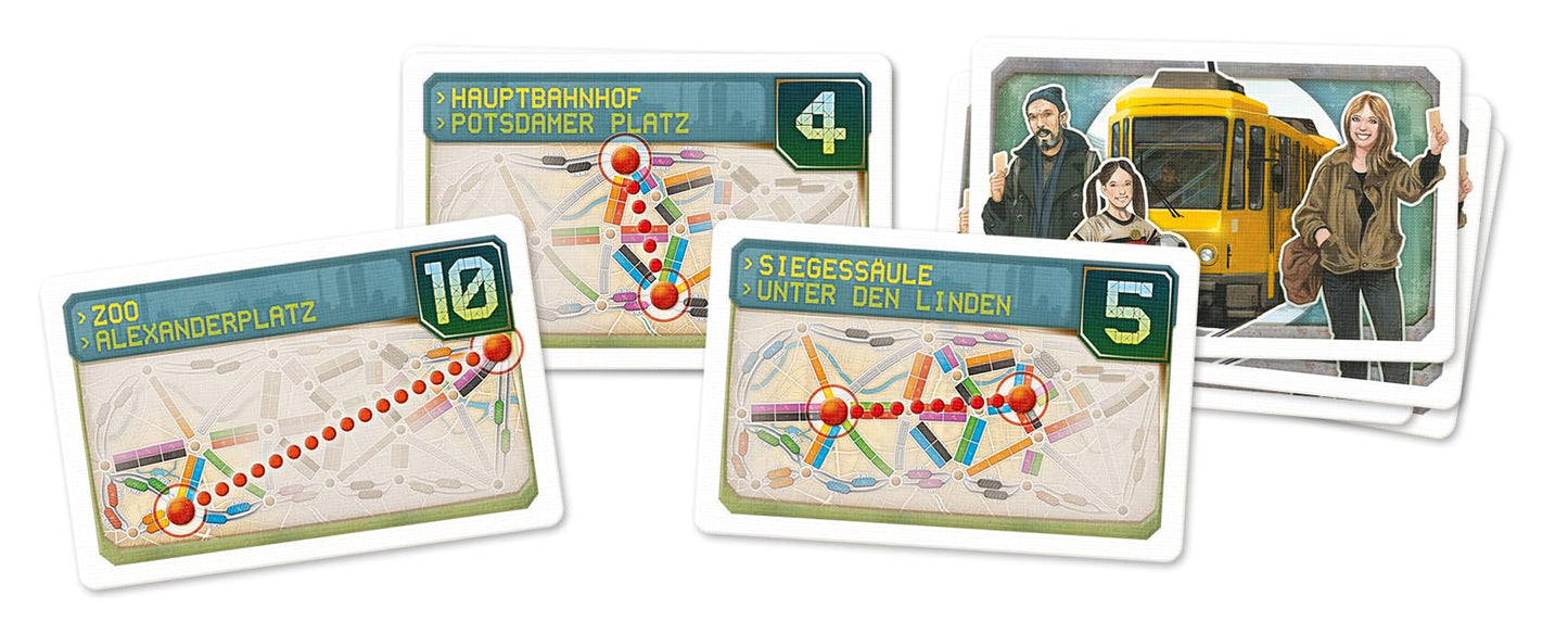 Juego de mesa Ticket to Ride Berlin – Juego de estrategia de construcción de rutas de tren, divertido juego familiar para niños y adultos, de 8 años en adelante, 2 a 4 jugadores, tiempo de juego de 10