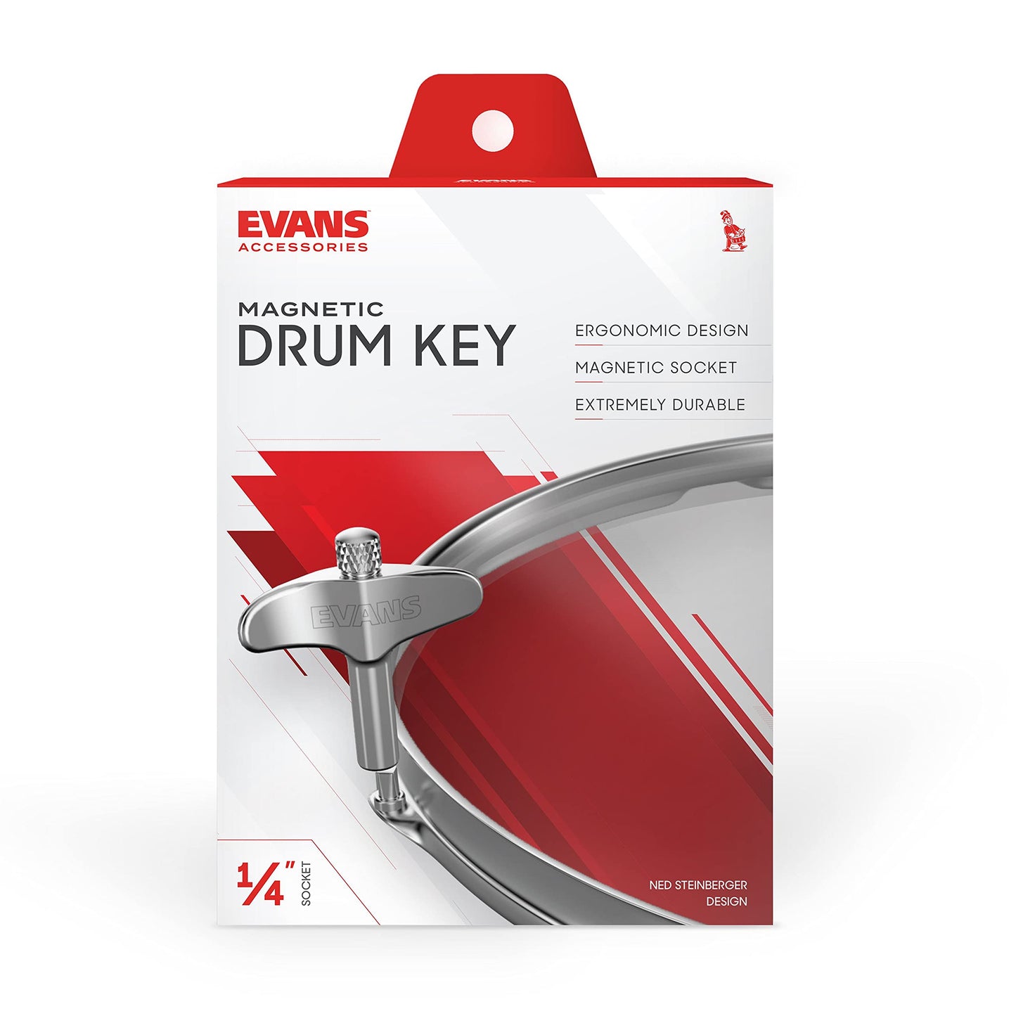 EVANS Llave para Batería DADK Herramienta de Afinación Ajuste Preciso Más Durabilidad Ergonómico Fácil de Usar Accesorio para Bateristas - DADK - Llave para Batería.