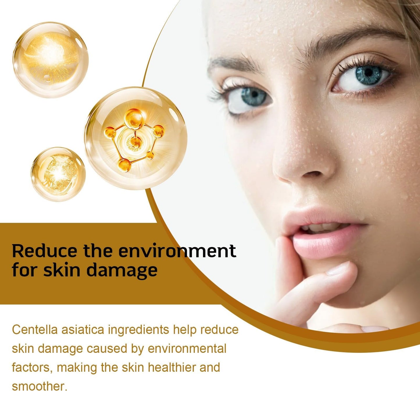 La esencia de Centella asiatica hidrata, mejora la sequedad de la piel, suaviza la ternura y ilumina la esencia hidratante 30ml