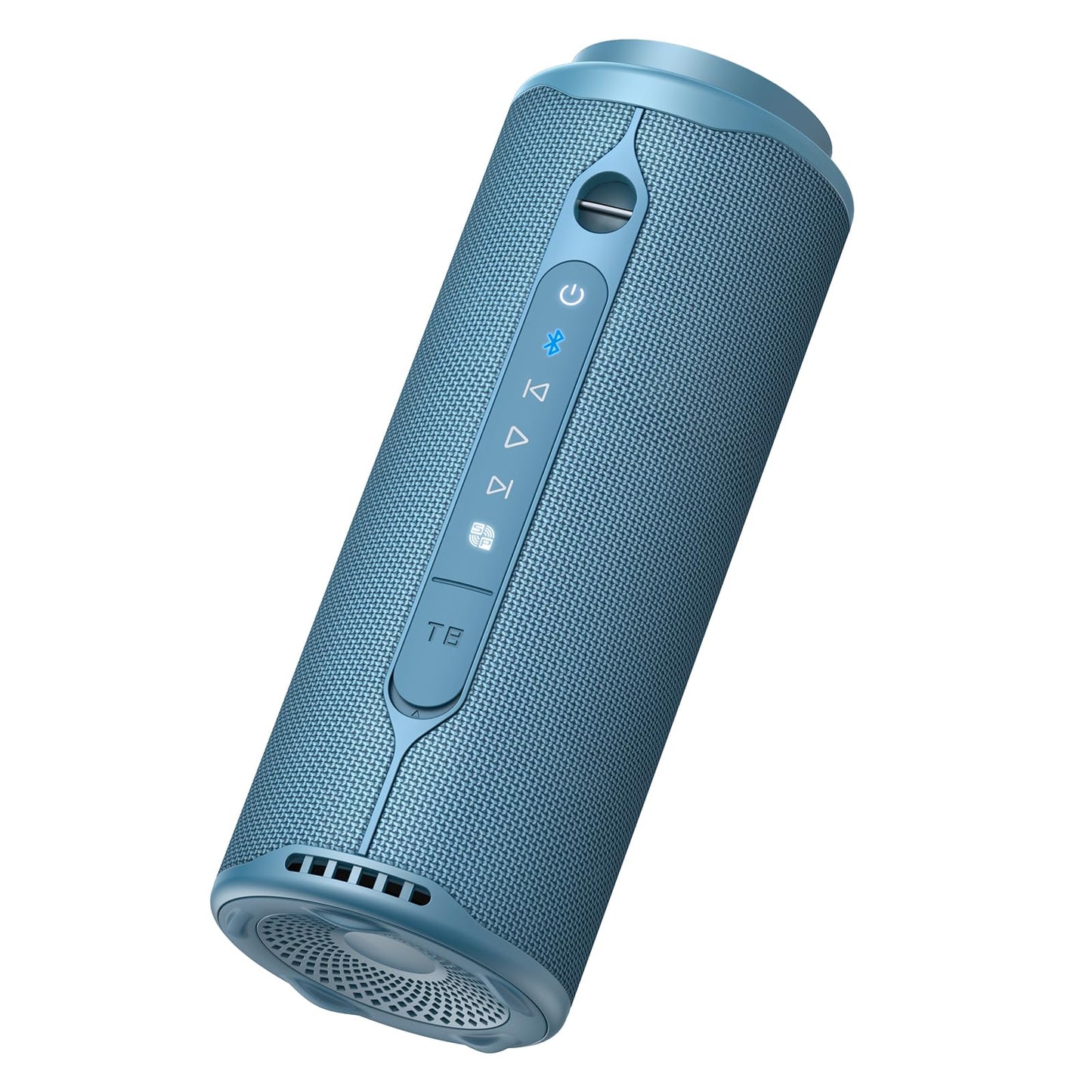 Tronsmart T8 Bocina Bluetooth Portátil para Exteriores, Sonido más Potente y nítido de 40W, Sonido de 360°, Audio de 2.1 Canales, IPX7, Personalizados Audio y Luces, cordón portátil (Azul)