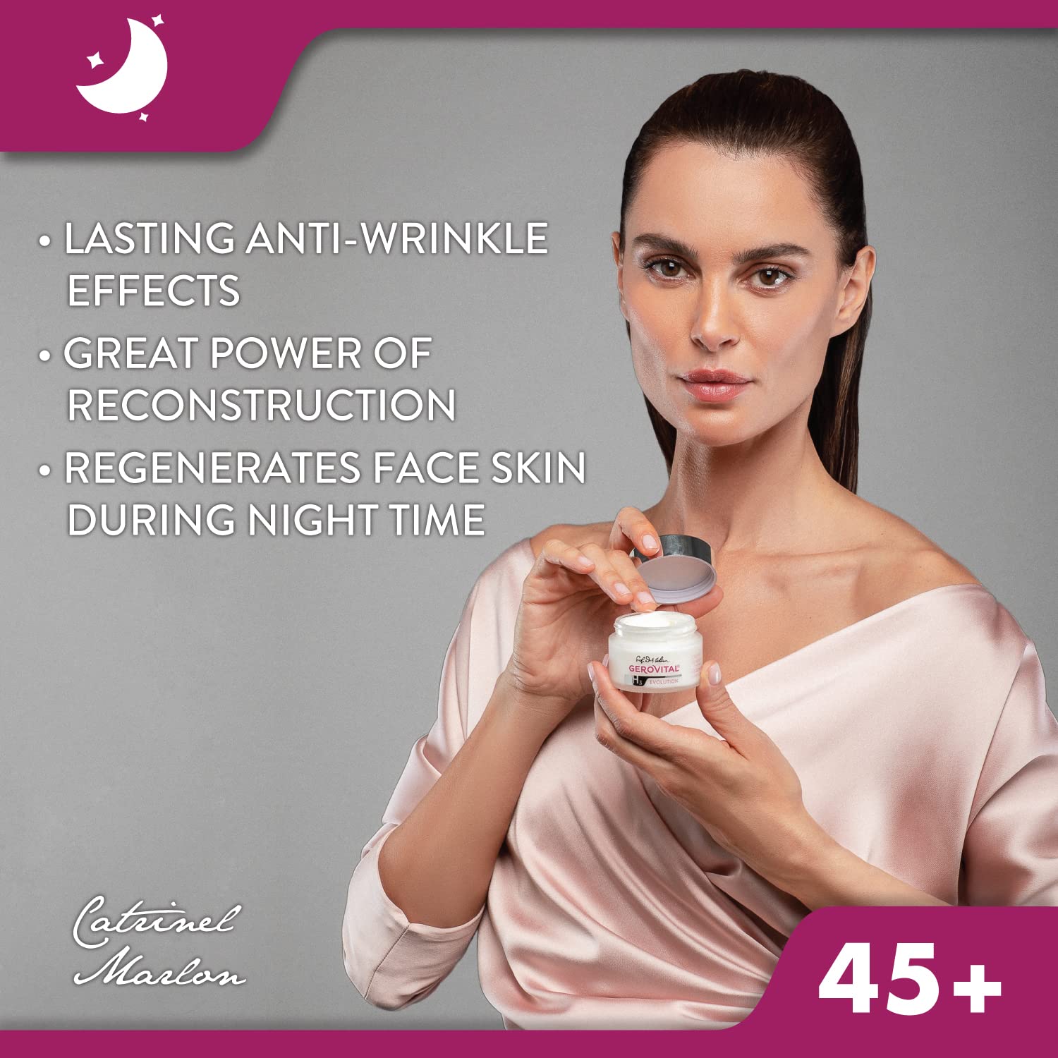 GEROVITAL H3 EVOLUTION, Anti-Aging Cream Intensive Restructuring With Superoxide Dismutase (The Anti-Aging Super Enzyme) 45+ (1.69 FL.OZ) by GEROVITAL H3 EVOLUTION