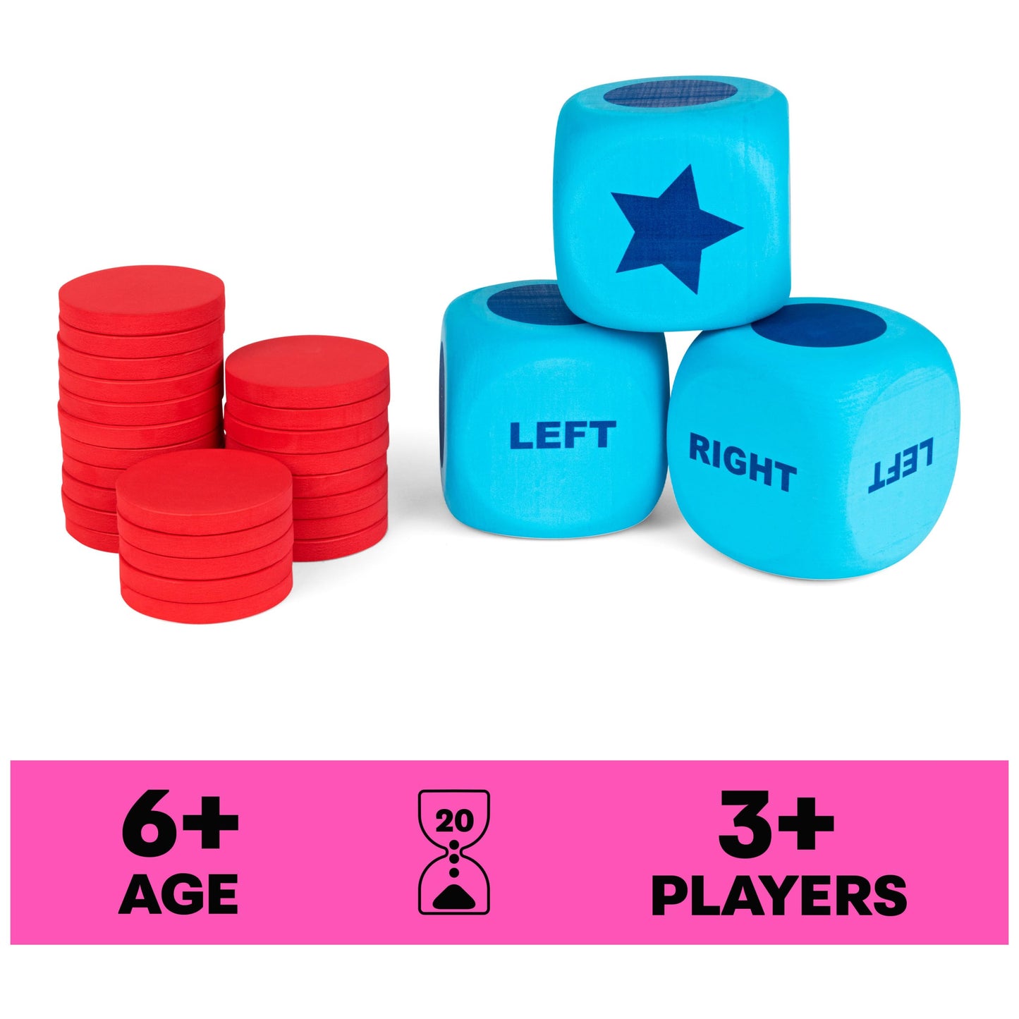 Juego de Mesa Spin Master Izquierda Centro Derecha Gigante para Niños y Adultos