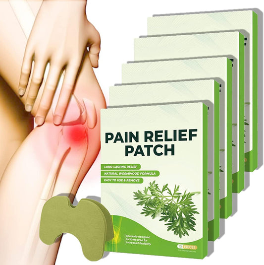 Wellnee 50PCS Knee Pain Relief Patch - Natural Wormwood & Heat Therapy