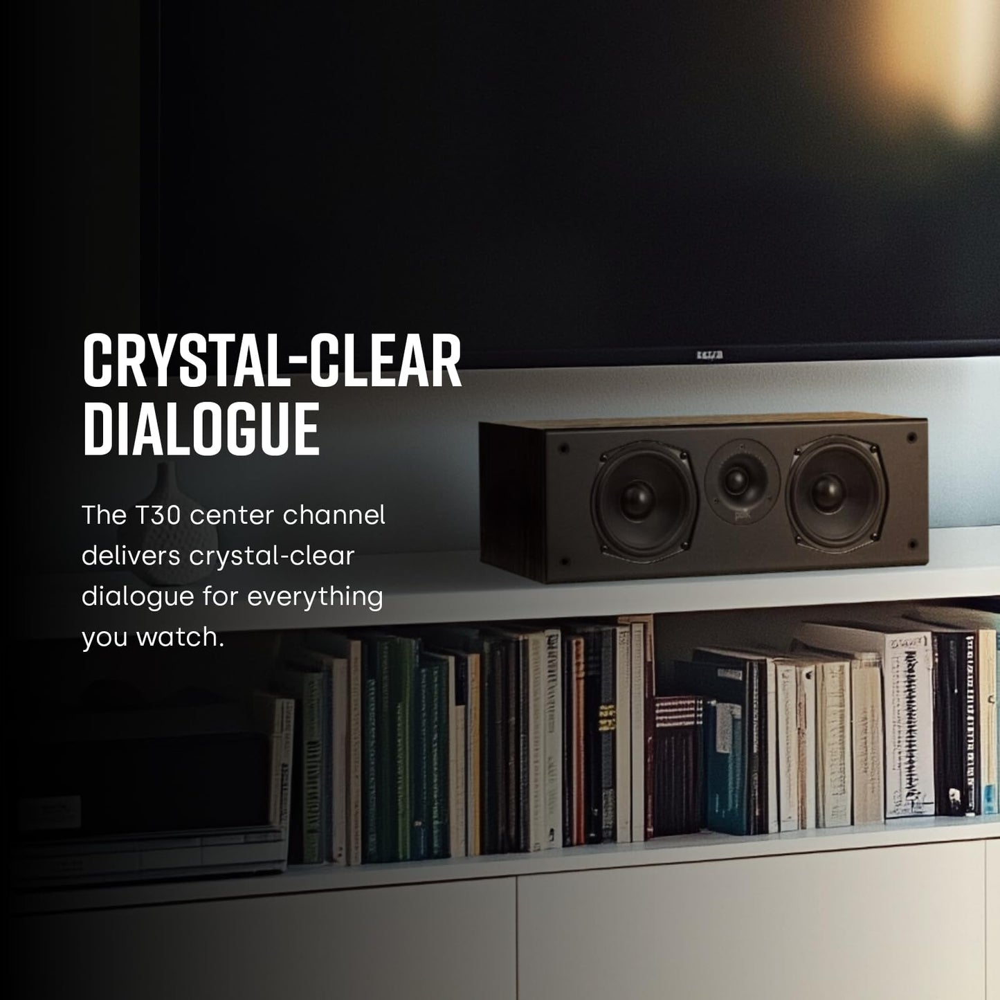Polk Audio Bocina T30 Canal Central Sencilla Dolby Y DTS