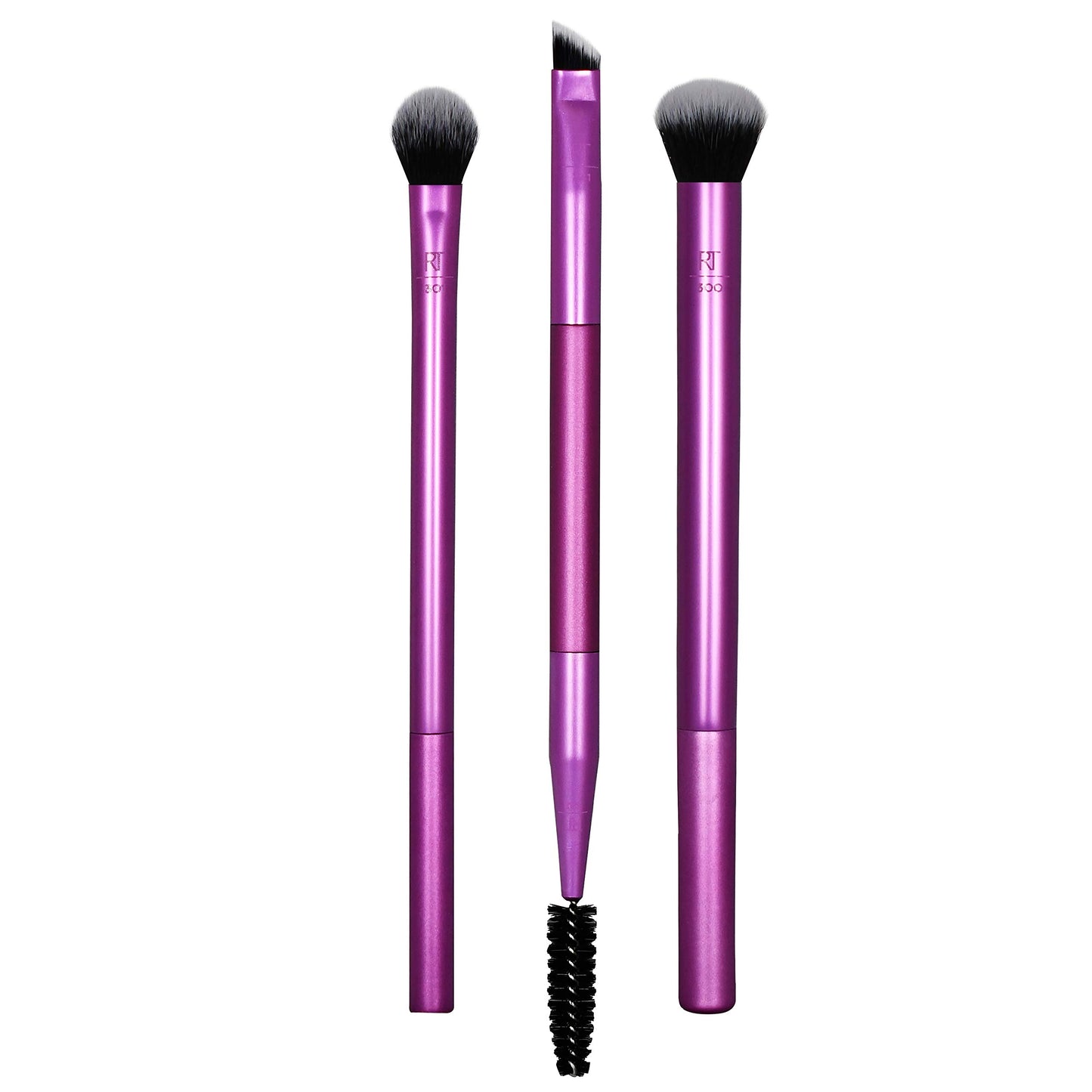Real Techniques, Everyday Essentials, Set de Brochas de Maquillaje con Esponja Multifuncional, Kit de Accesorios Esenciales +, Dúo de Brochas de Maquillaje para Ojos