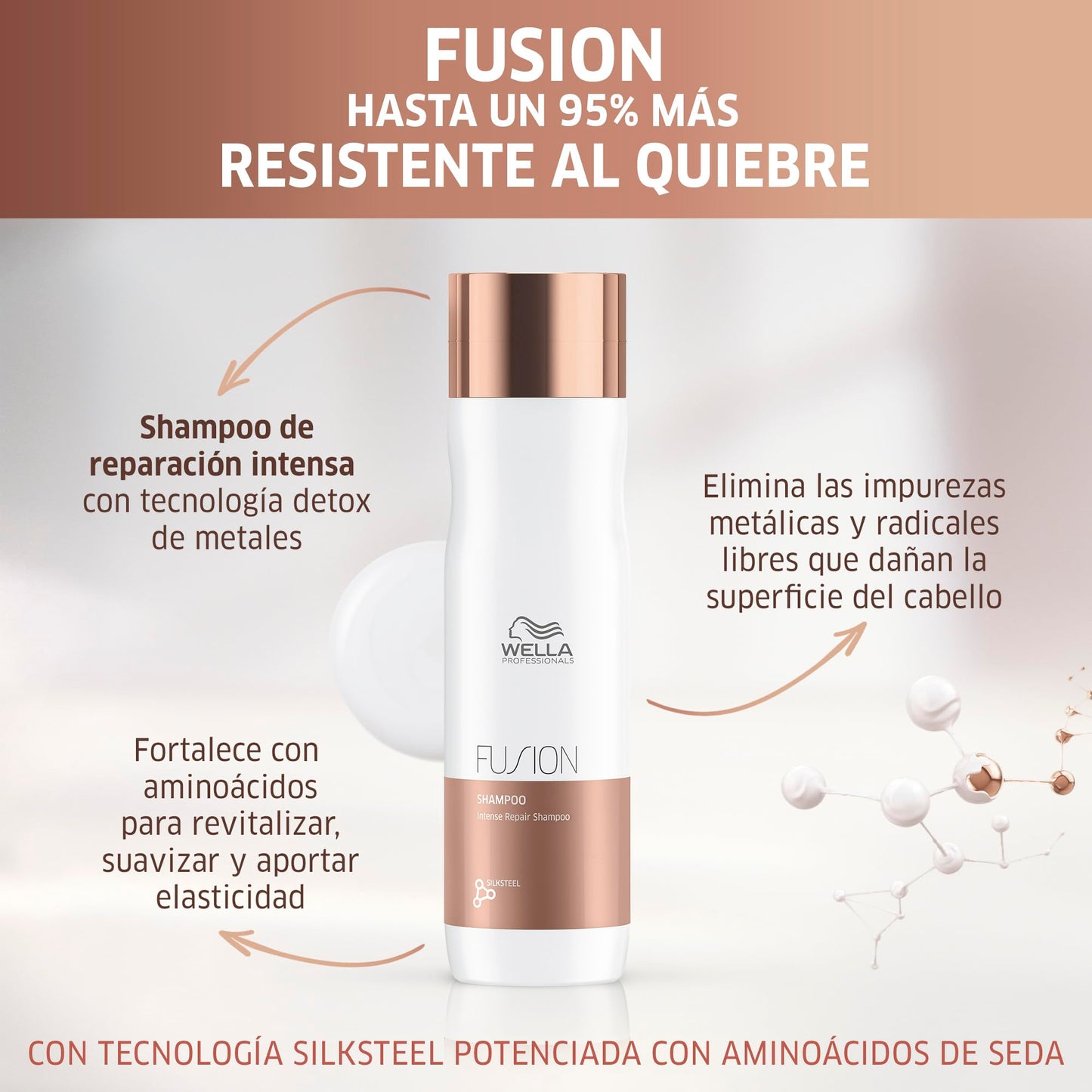 Shampoo Reparador Wella Professionals Fusion 250ml