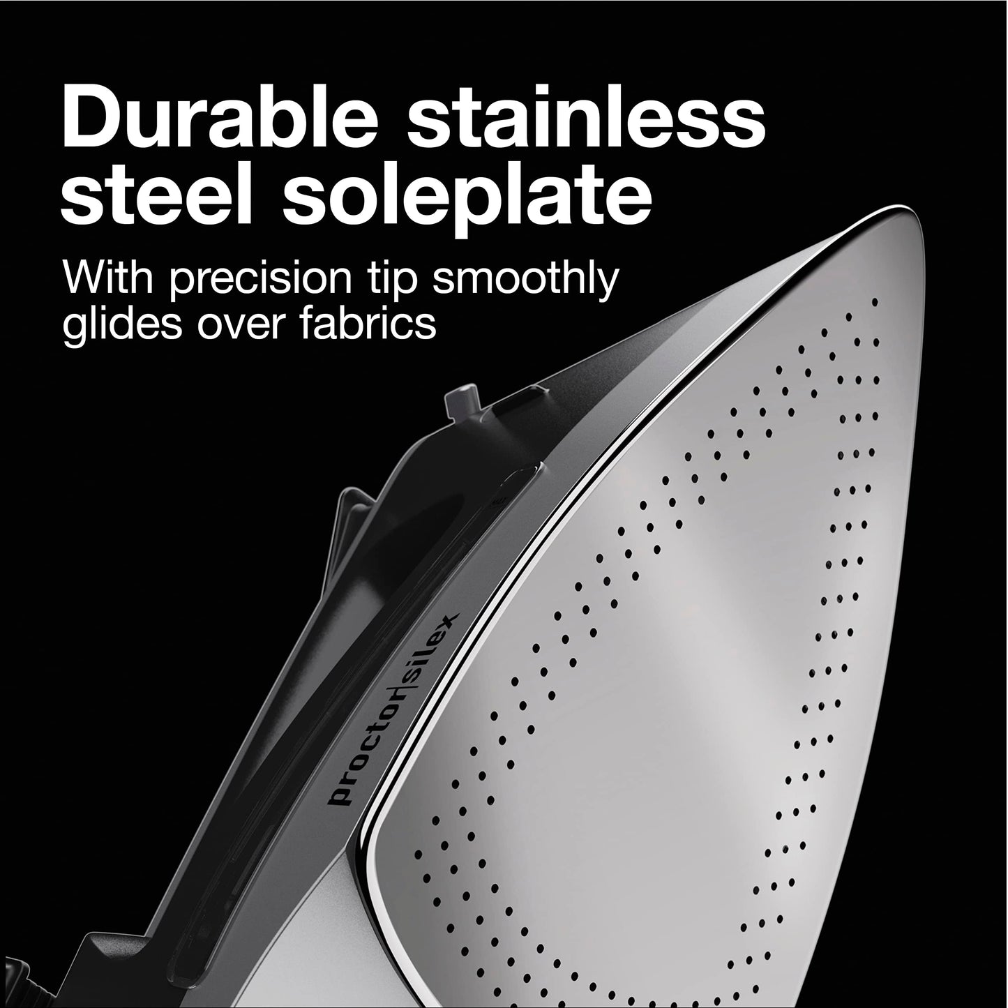 Plancha de Vapor Proctor Silex Gris Negro con Suela de Acero Inoxidable Durable y Cable Retráctil