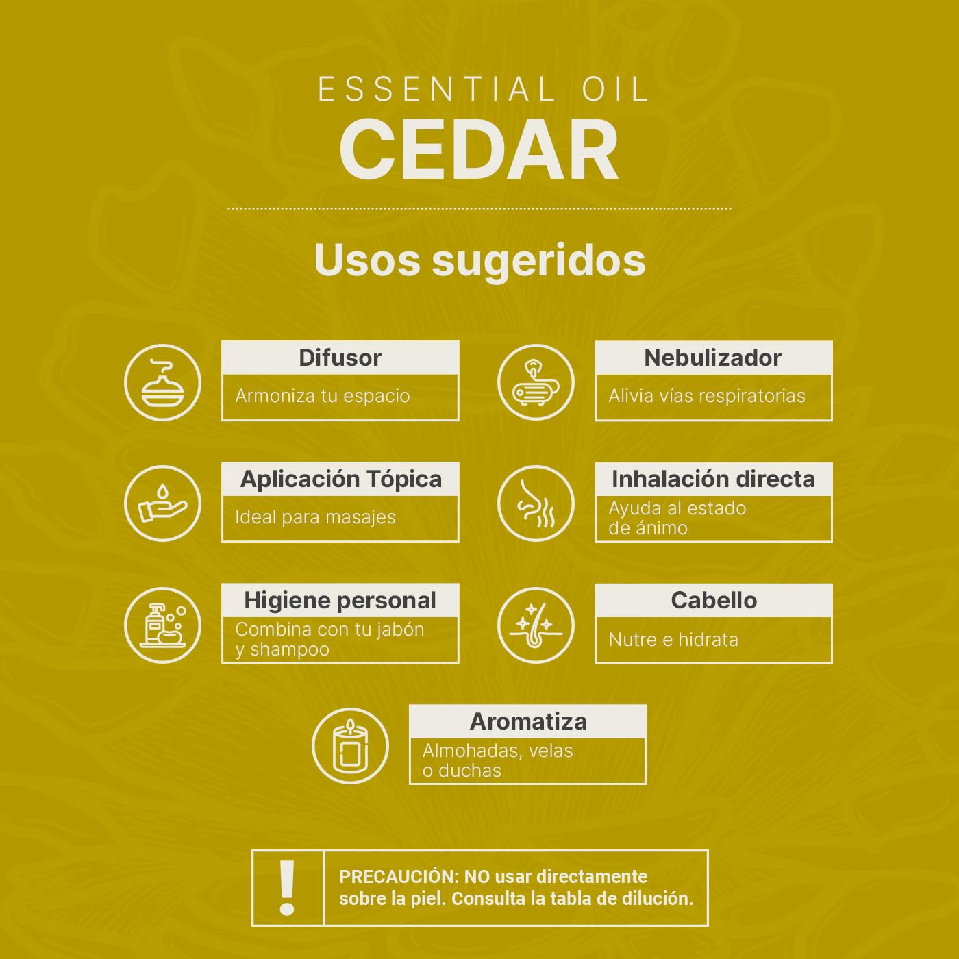 Aceite Esencial Cedro B Life 50 ml con Ingredientes Puros y Naturales Aromalogía