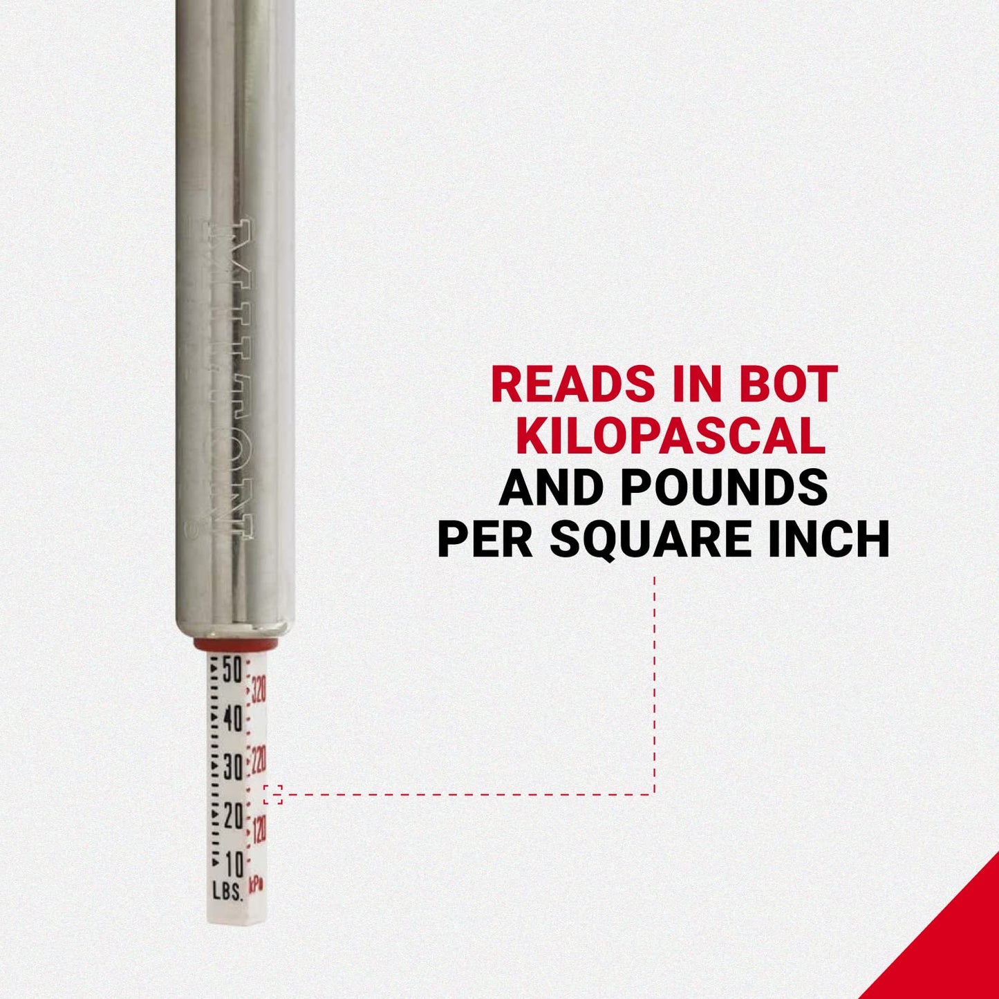 Medidor de Presión de Neumáticos Milton S-925 Latón Chapado Duradero con Válvula Desinfladora