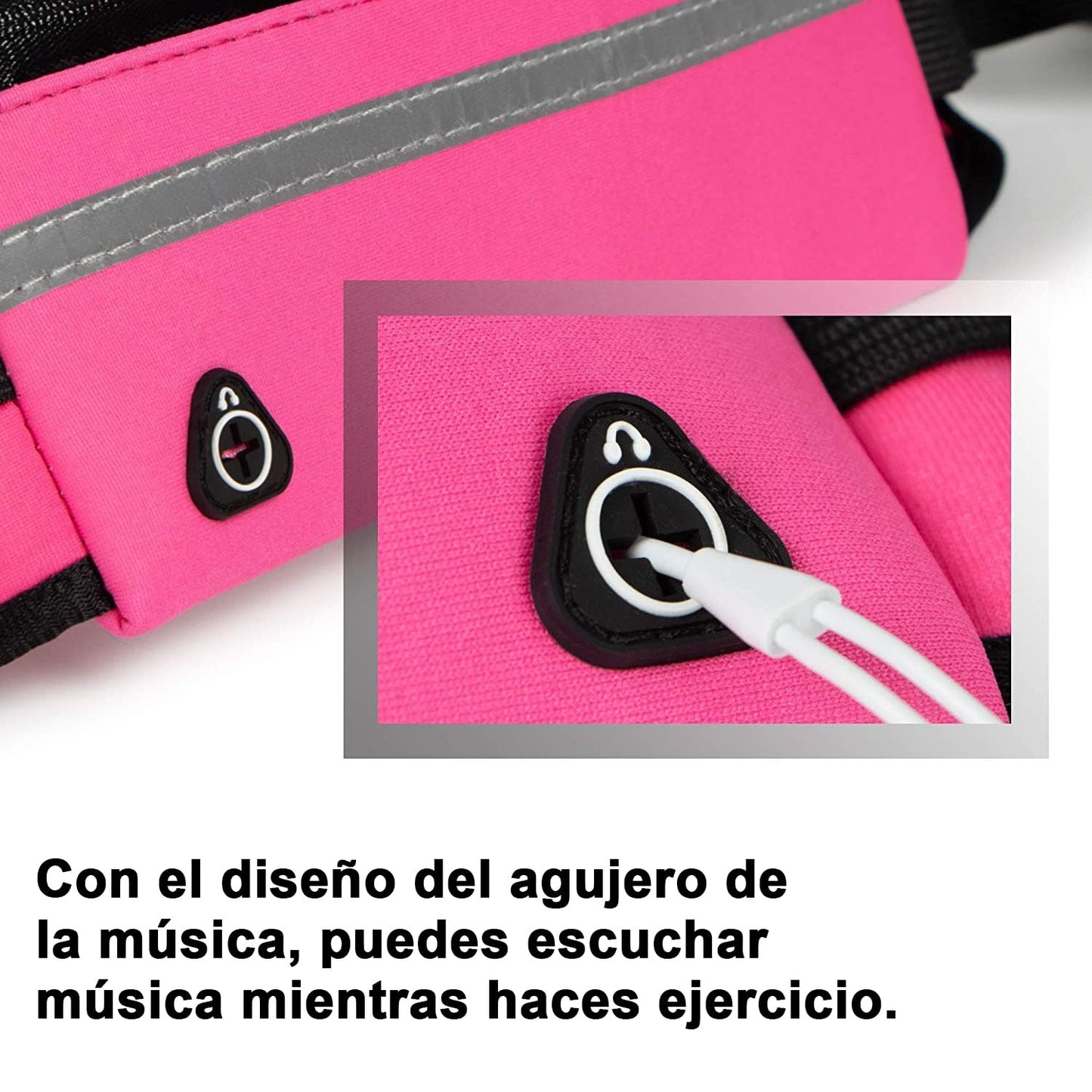 CHENGBAO Cangurera Hombre,Portátil Para Correr Cangurera Mujer,Impermeable Riñonera Hombre,Cangurera Para Correr (Rojo rosa negro)