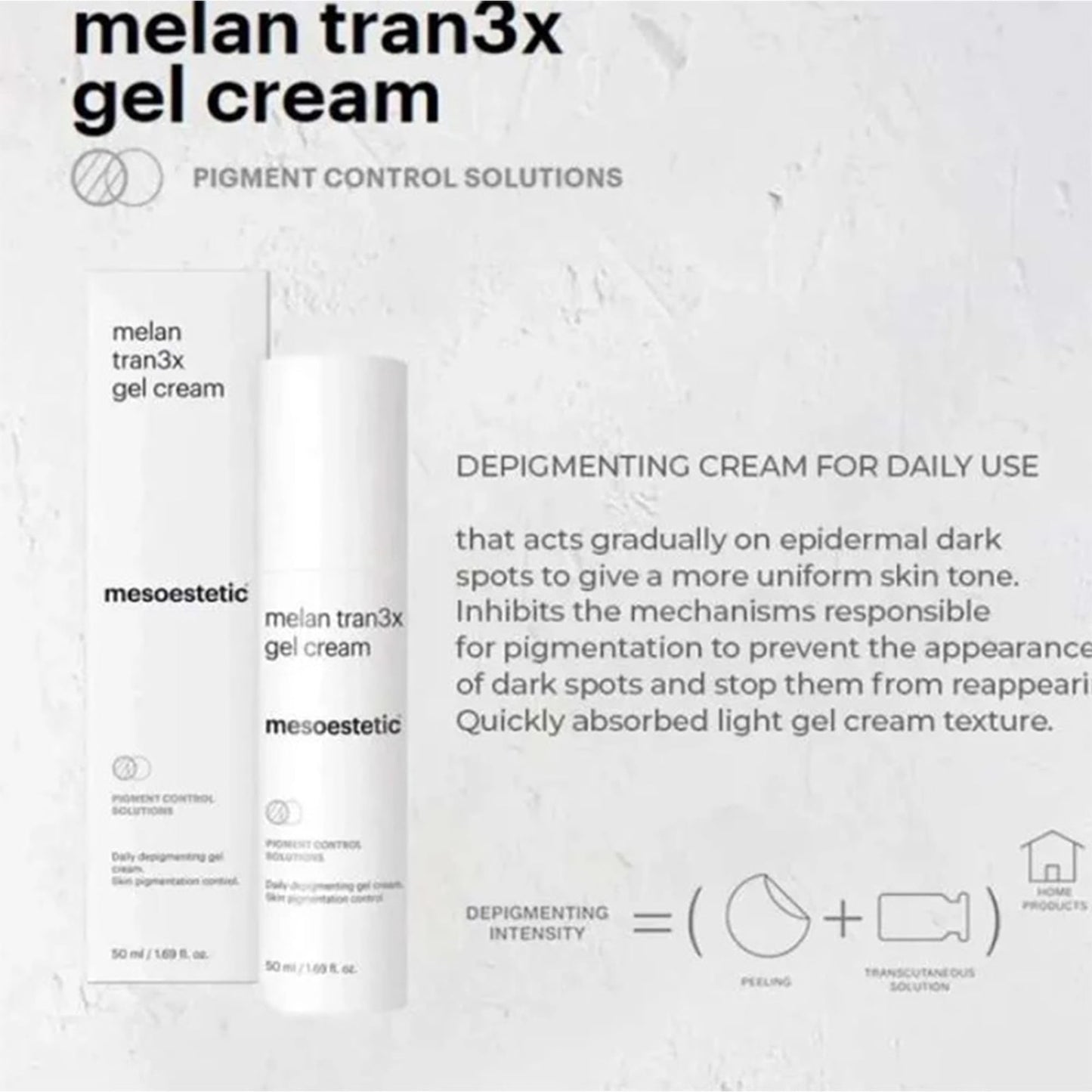 Mesoestetic Melan tran3x gel cream 50ml