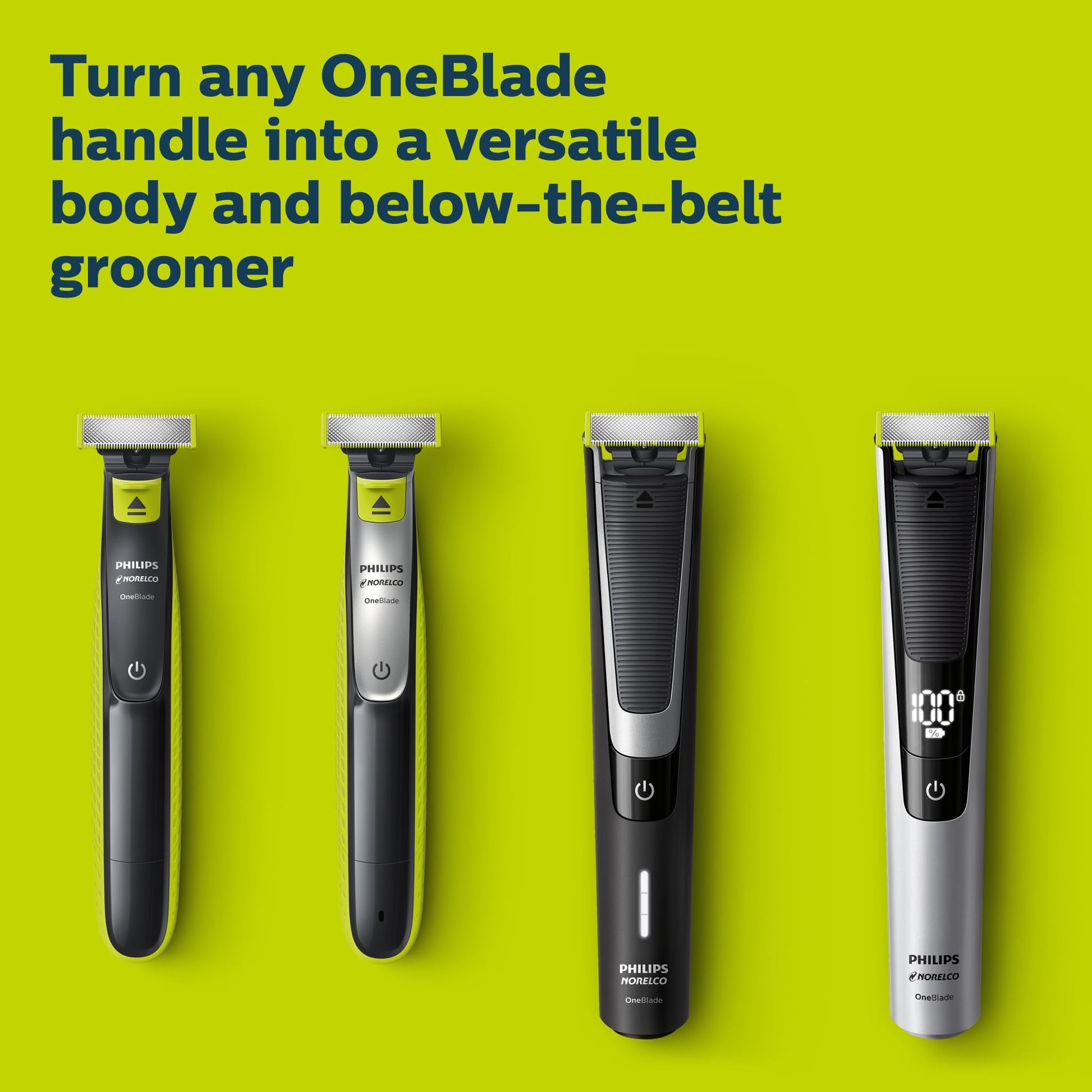 Philips Norelco Oneblade - Cuchilla de repuesto, Kit para rostro y cuerpo, Multicolor
