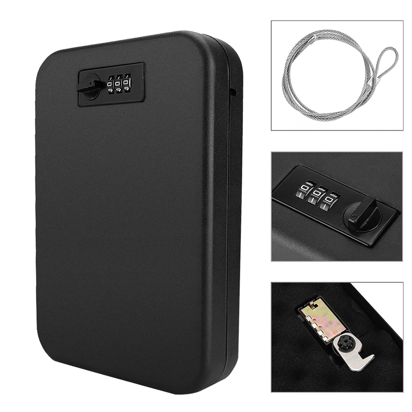 Caja de Seguridad Portátil, Caja de Almacenamiento para Objetos de Valor, Cash, Joyas, Para el Hogar, el Garaje y la Granja