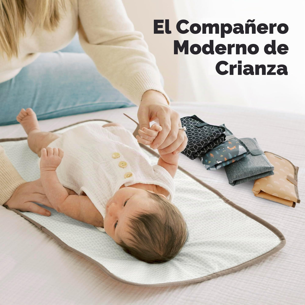 KeaBabies - Cambiador portátil de pañales, fácil de limpiar, plegable e impermeable para bolsa de pañales, compacto, ligero, recién nacido de 25 x 13 pulgadas, bebé, cambiador de bebé esencial de