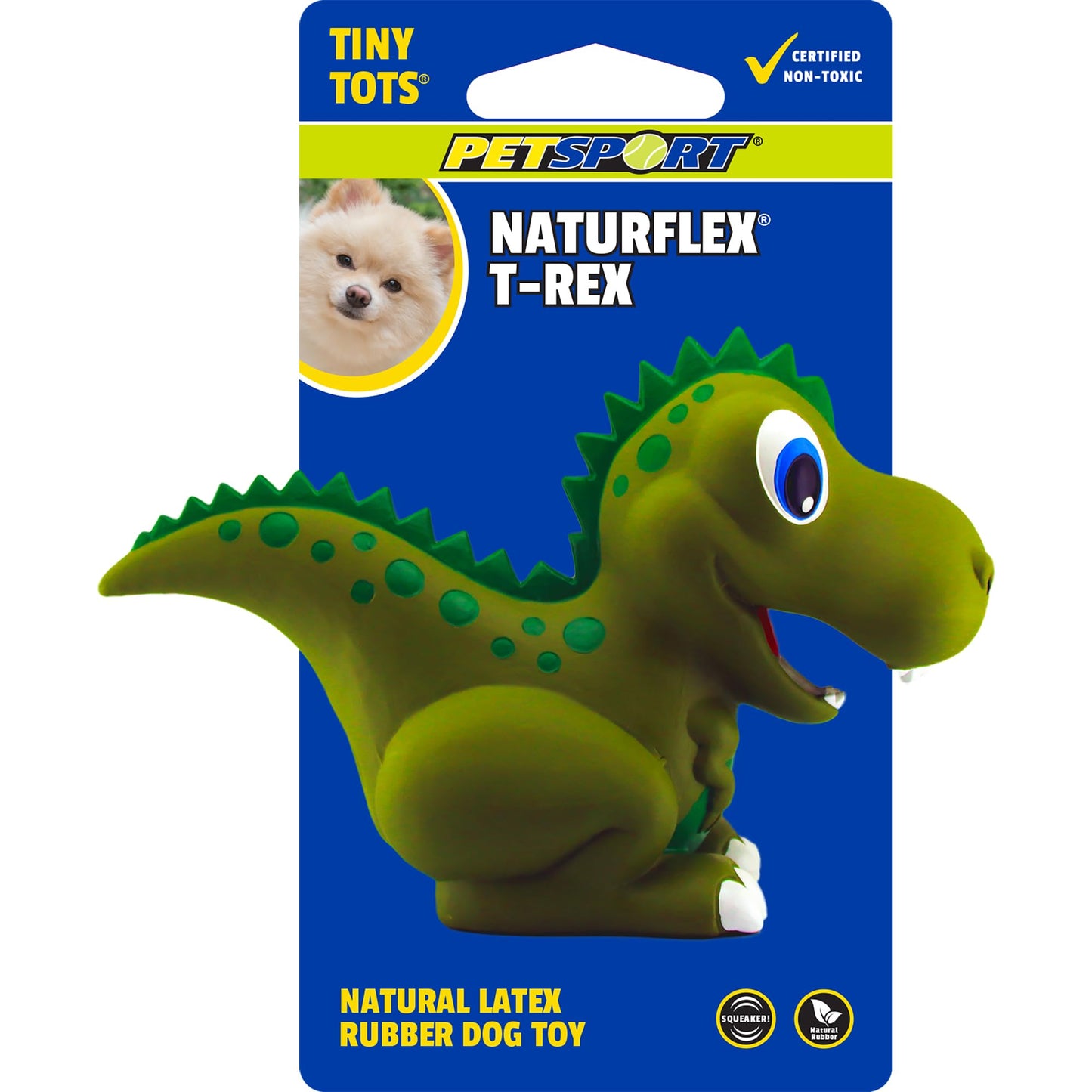 Juguete Masticable PetSport Naturflex T-Rex Beige de Látex No Tóxico para Perro