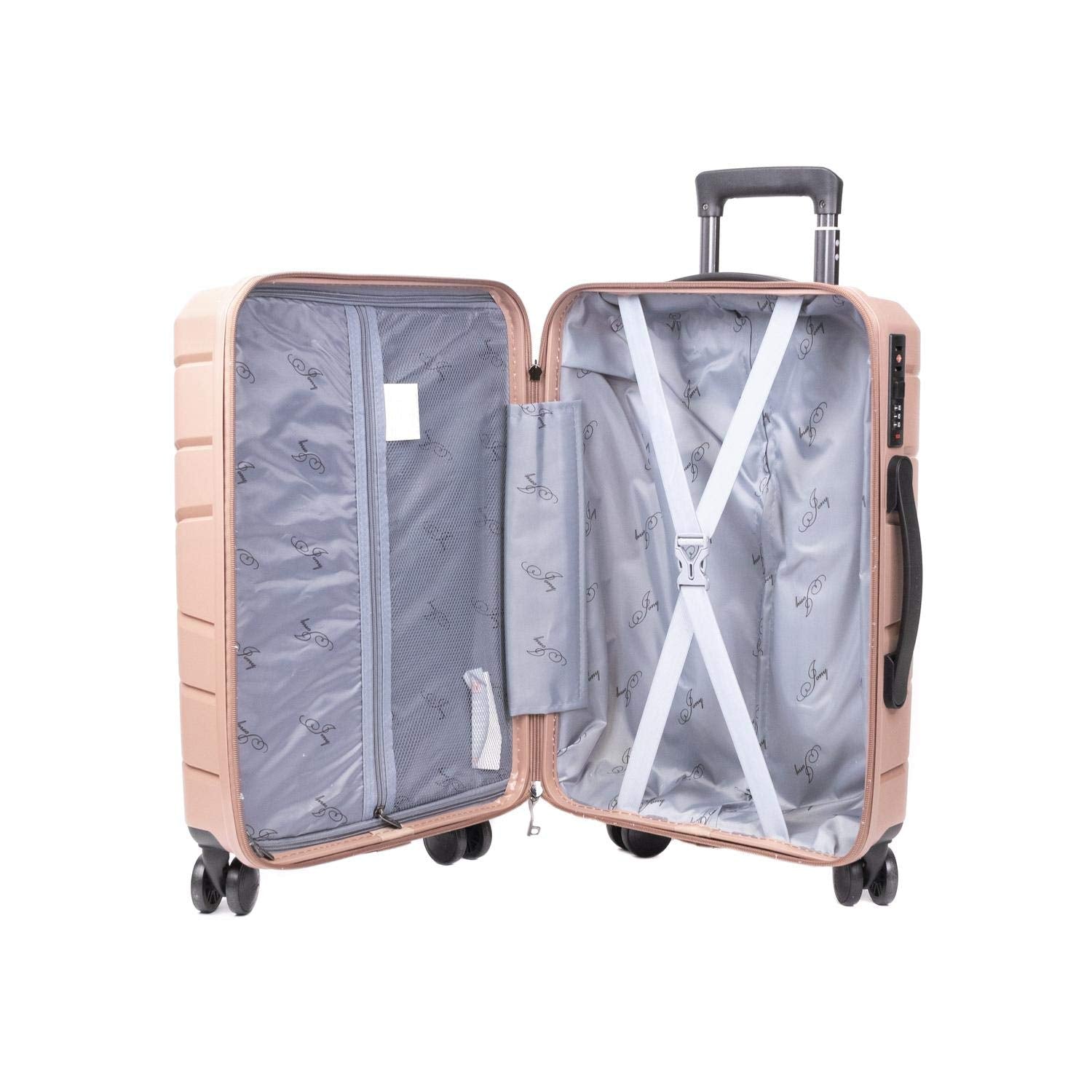 Maleta De Cabina Miguel Petacas Rosa Con Amplio Compartimento y Candado De Combinación