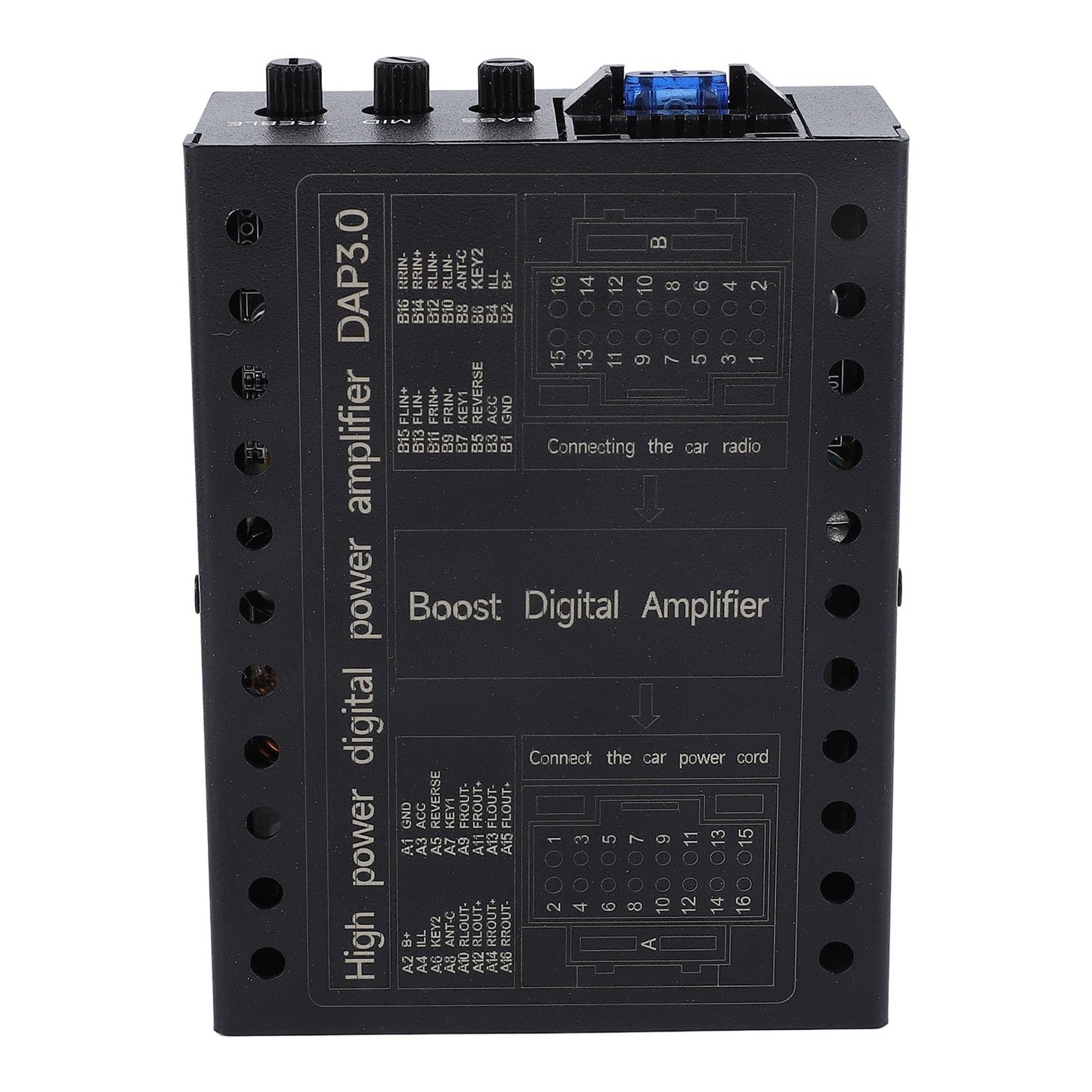 Amplificador DSP para Automóvil Clase AB Compatible con Sistemas de Sonido 2/4 Ohmios DC12V